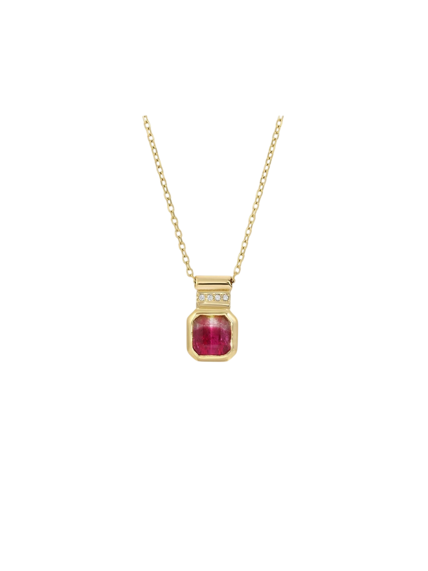 Stardust Necklace in Watermelon Tourmaline