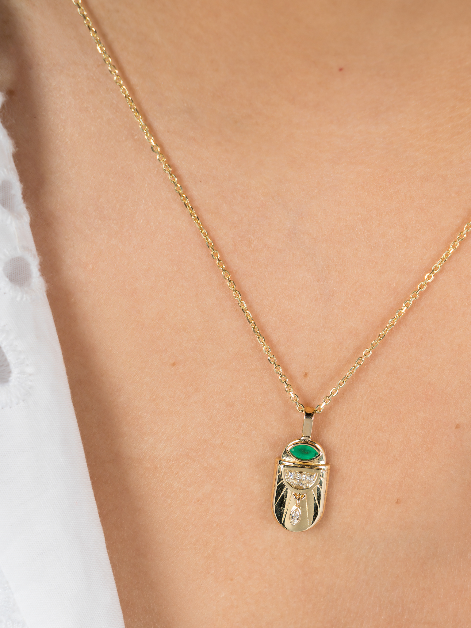 Emerald Scarab pendant