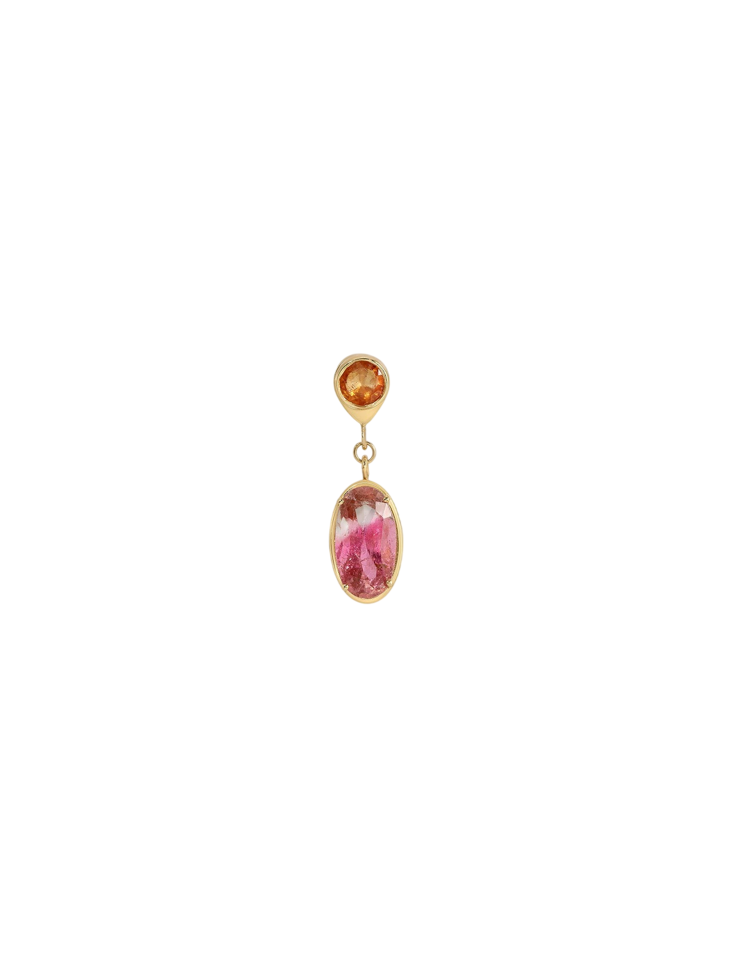 Little Gem Earring in Sapphire & Tourmaline