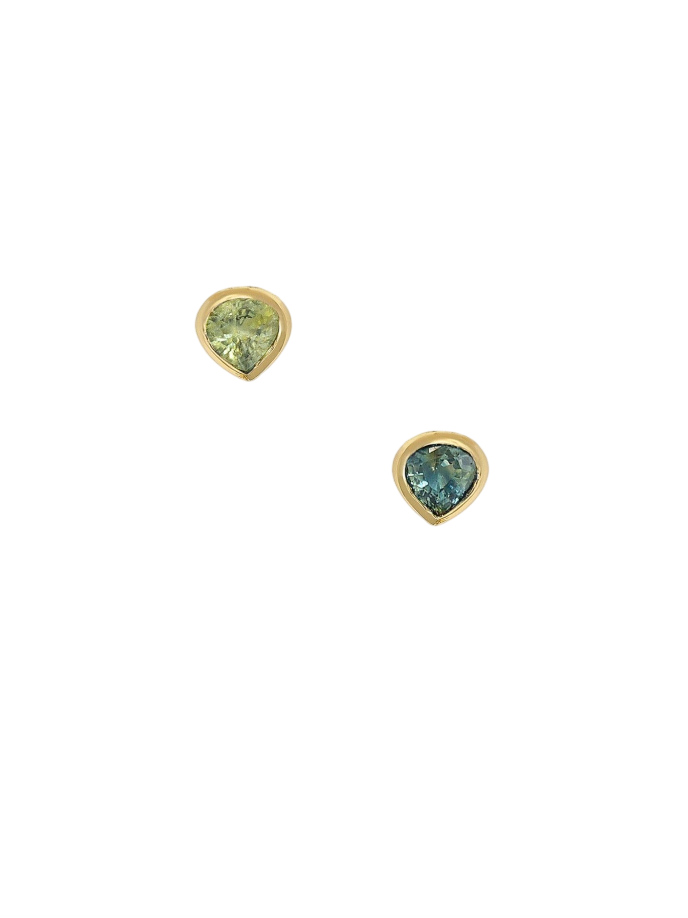 Mismatched Sapphire Droplet Studs