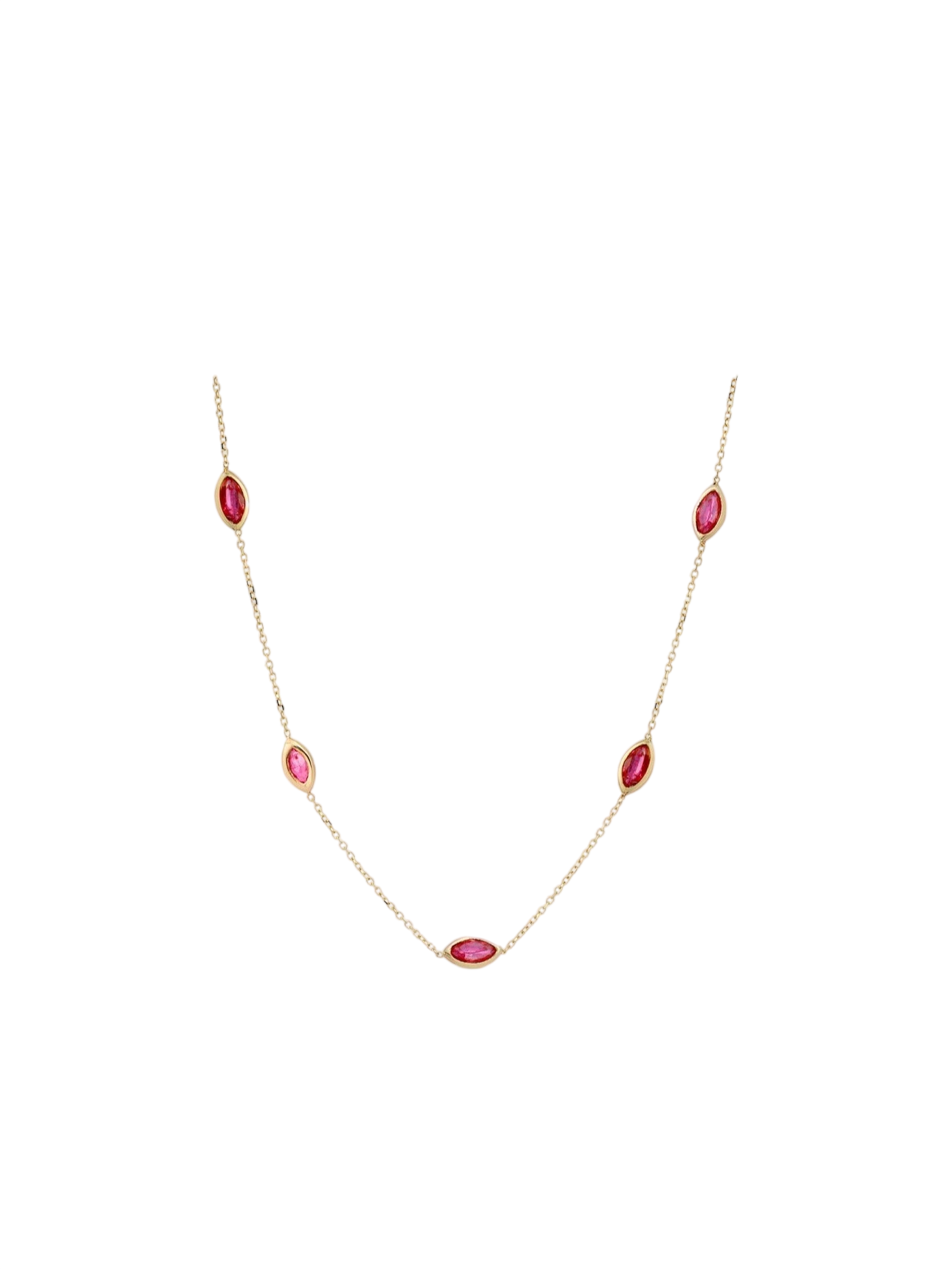 Ruby Station Dainty Necklace 14K Yellow Gold