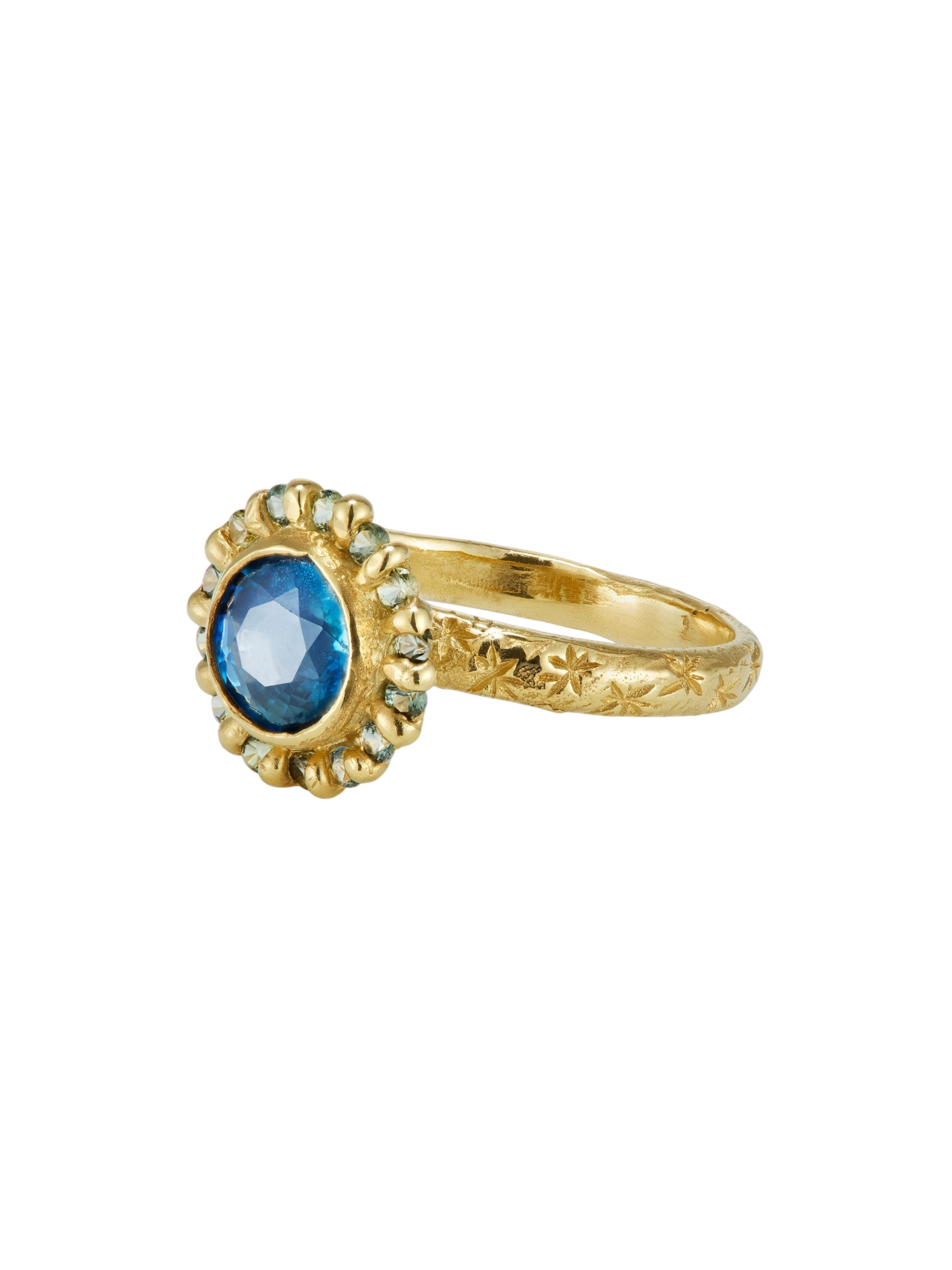 Blue and Green Confetti Ring