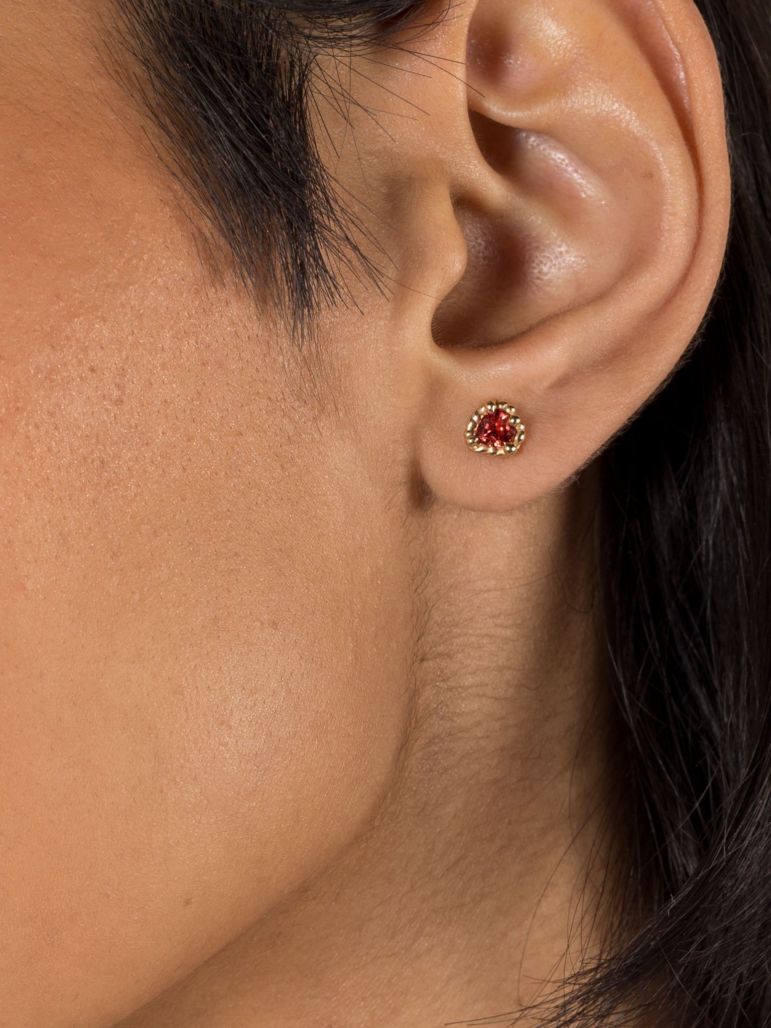 Orange sweetheart studs photo