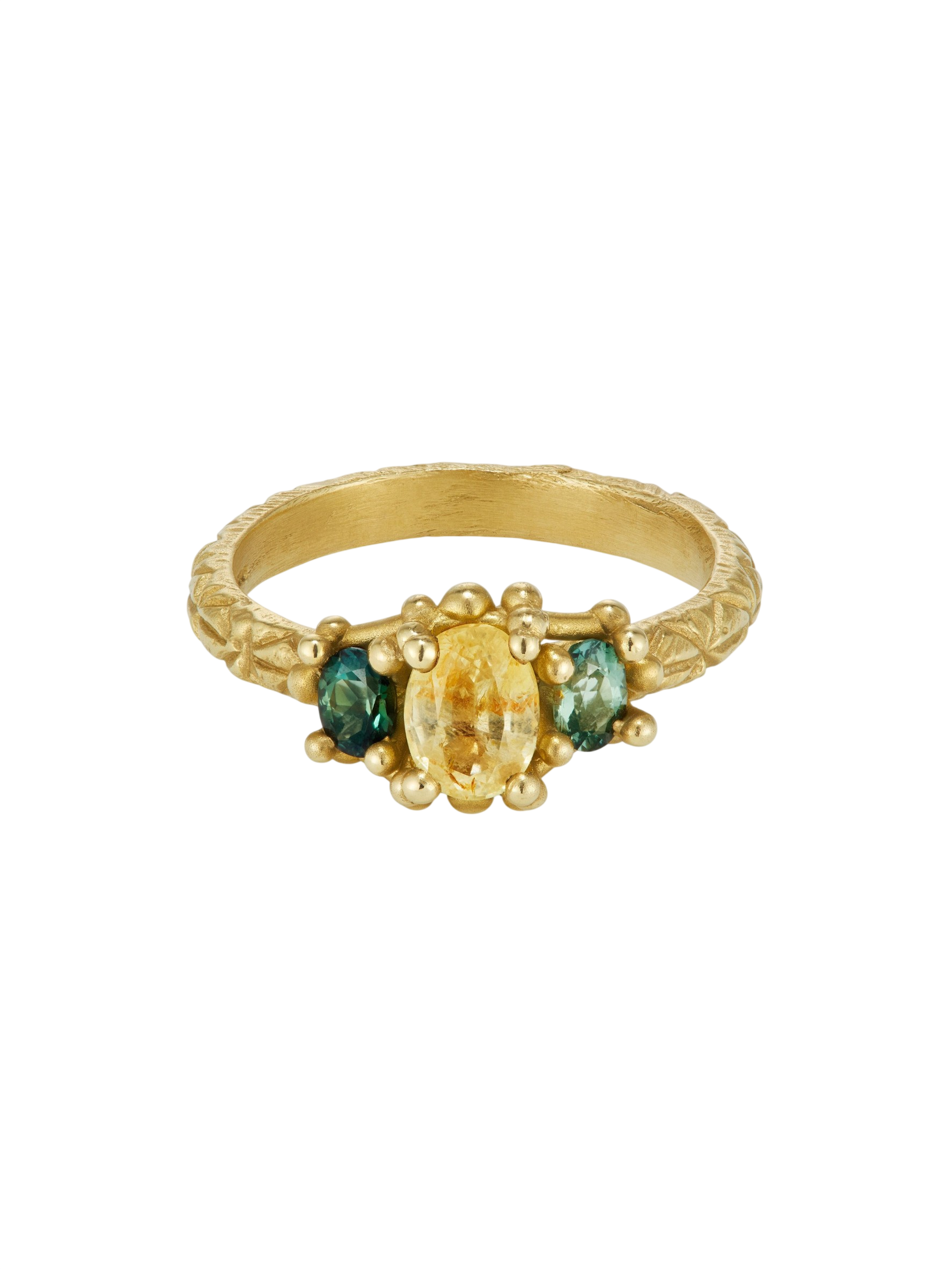 Yellow & Blue Trio Ring photo