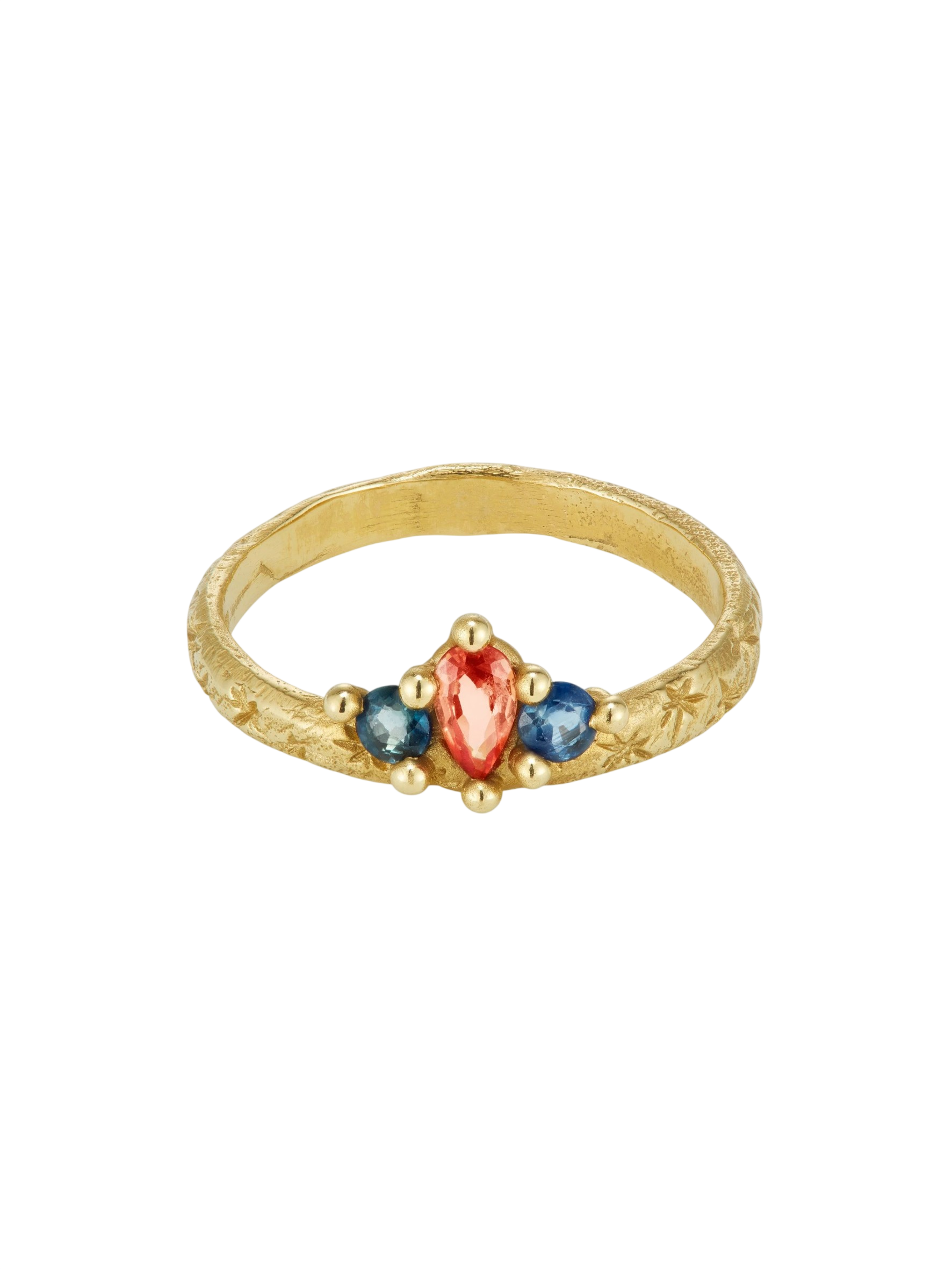 Orange & Blue Crown Ring photo