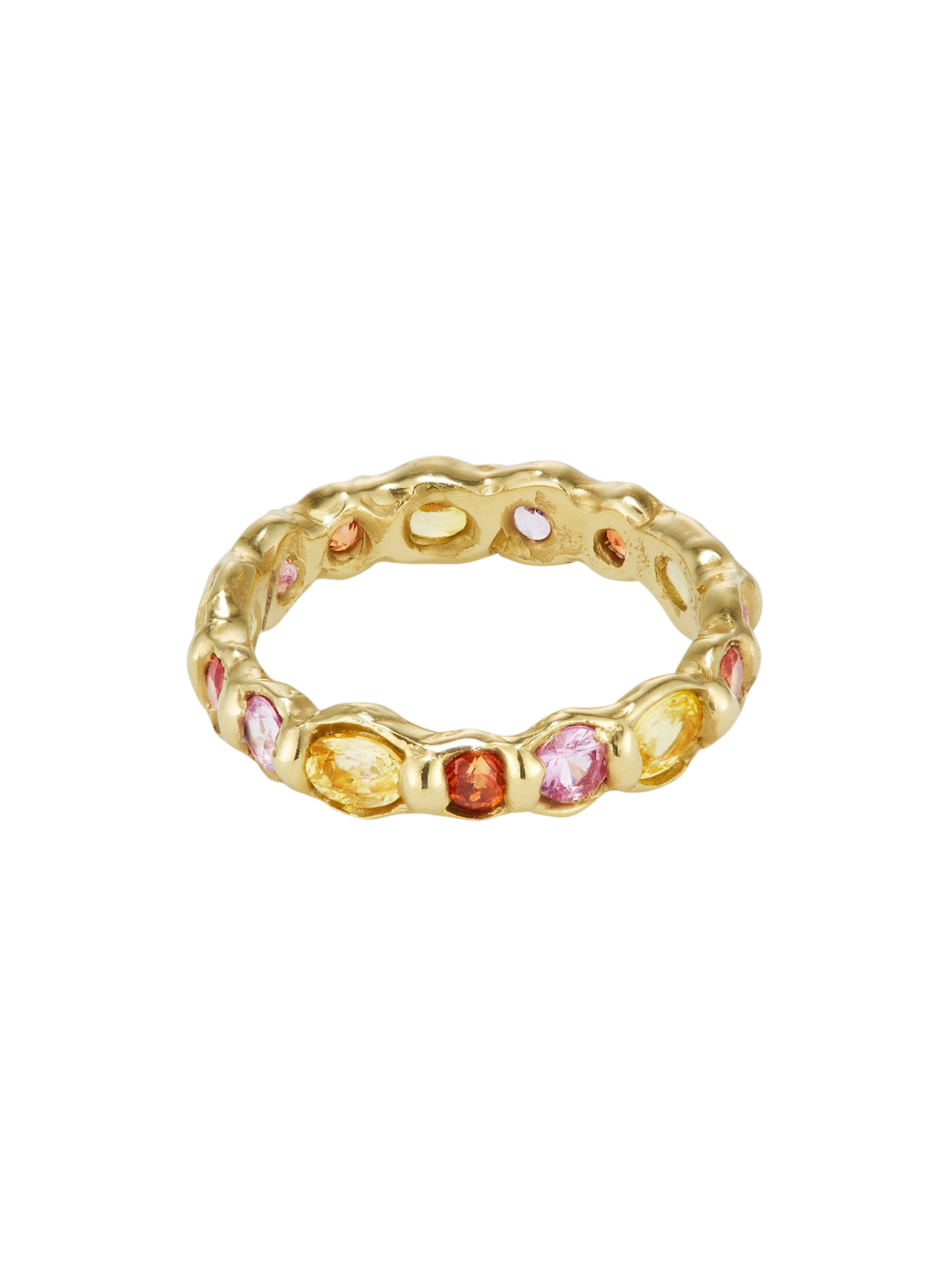 Yellow Scalloped Eternity Band photo