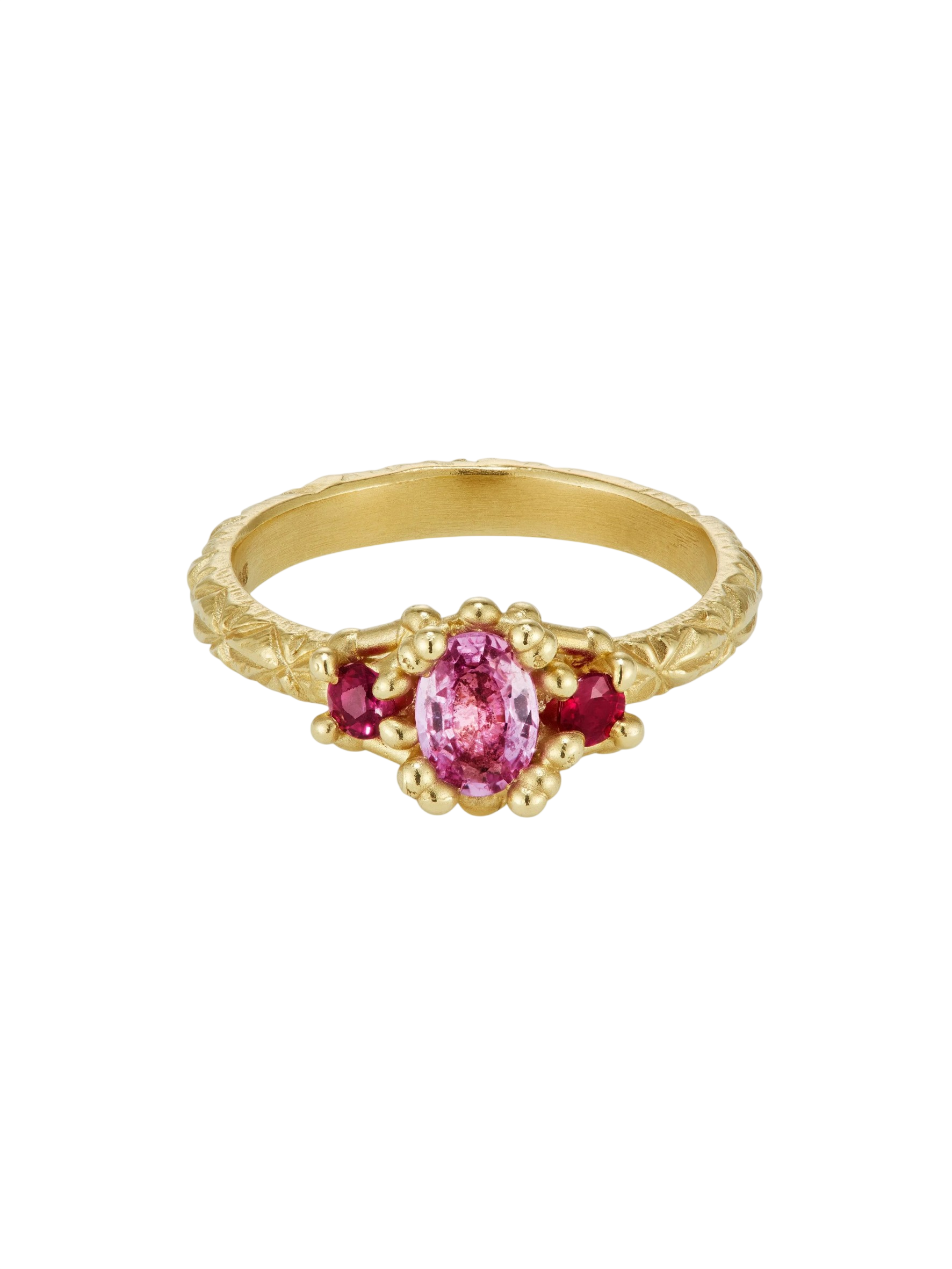 Pink and Red Trio Ring photo