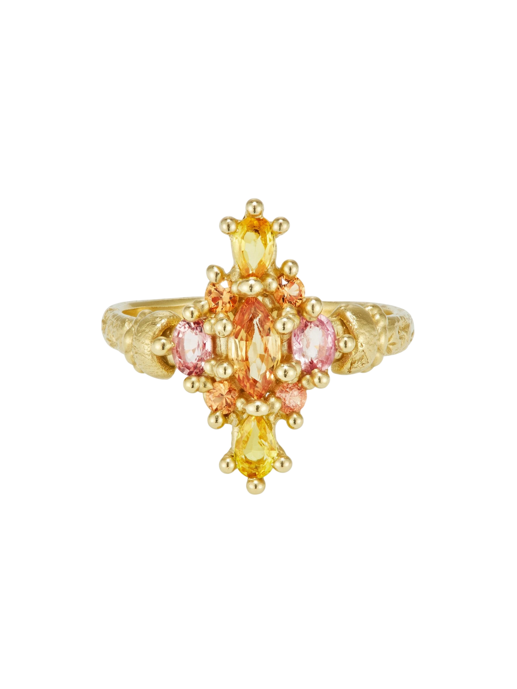 Yellow Navette Ring photo