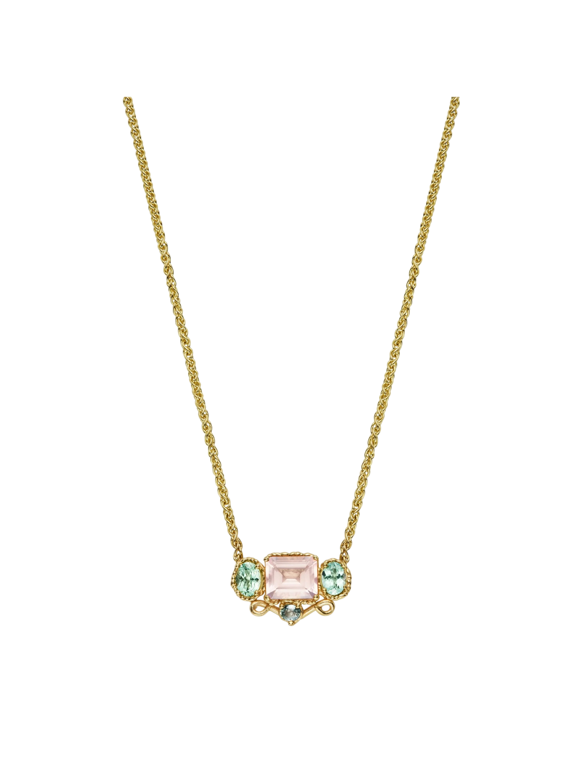 Pink & Green Totem Necklace photo