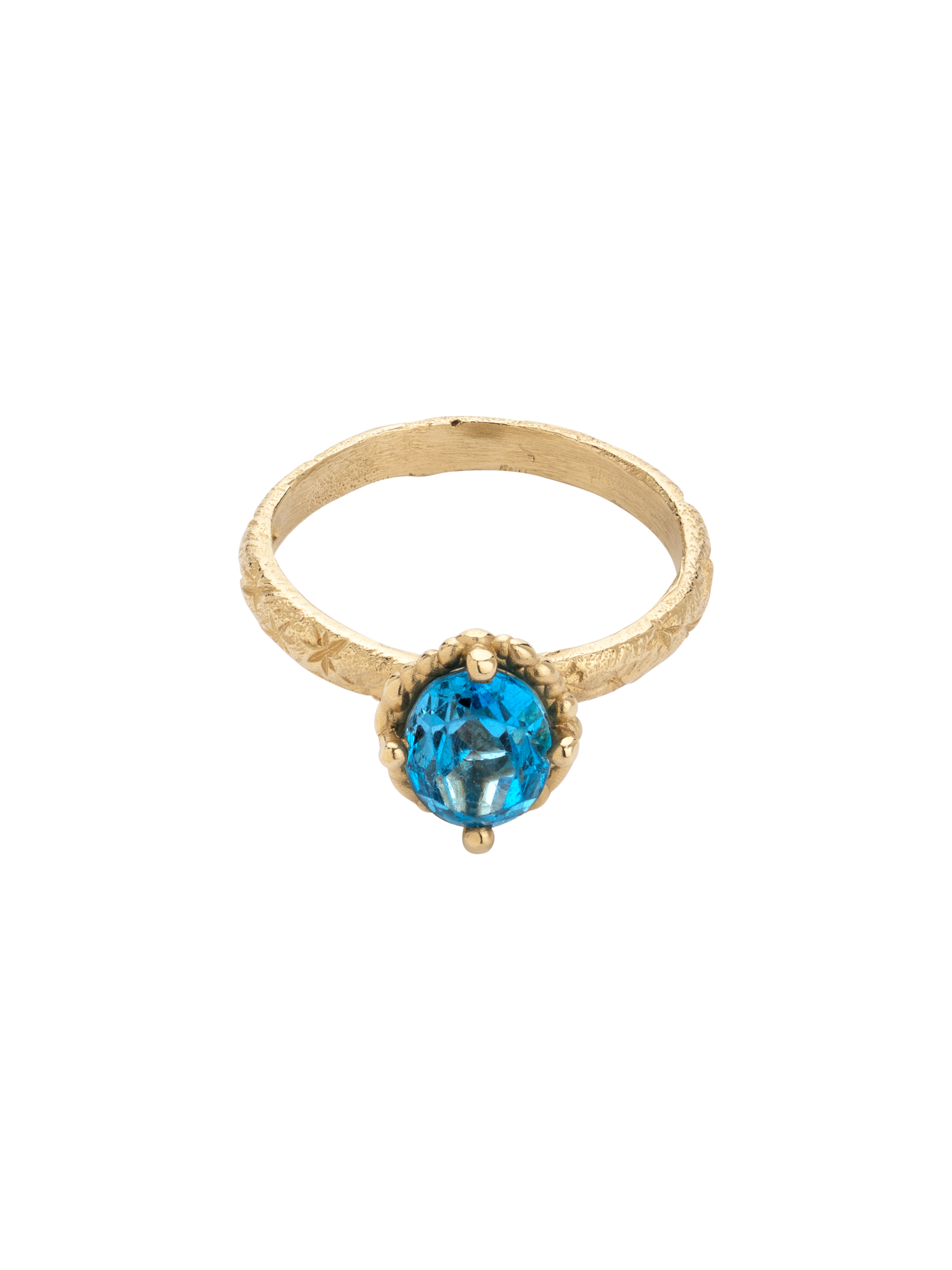 Blue topaz solitaire ring