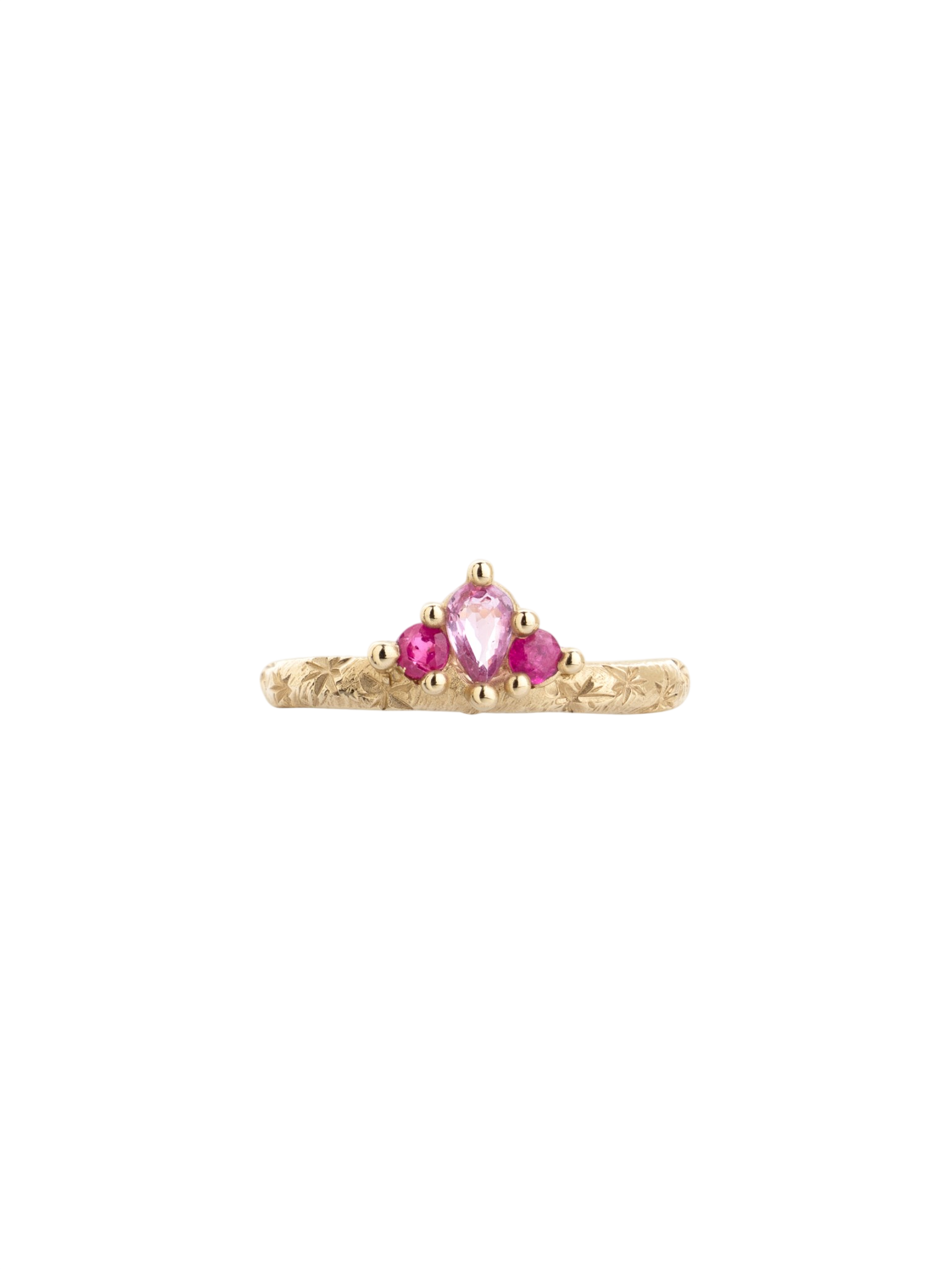 Pink & red crown ring photo