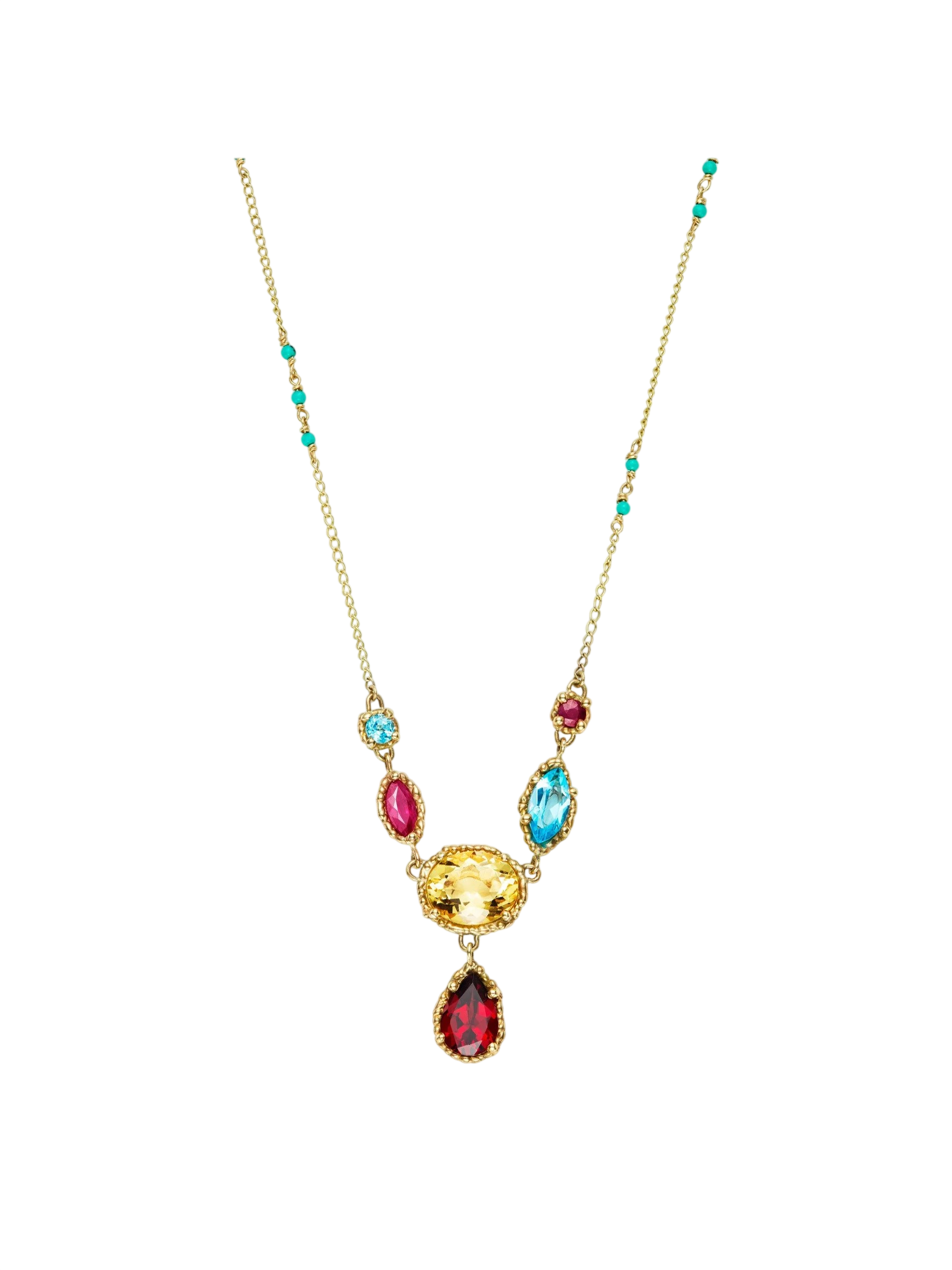 Orange Mega Chandelier Necklace photo
