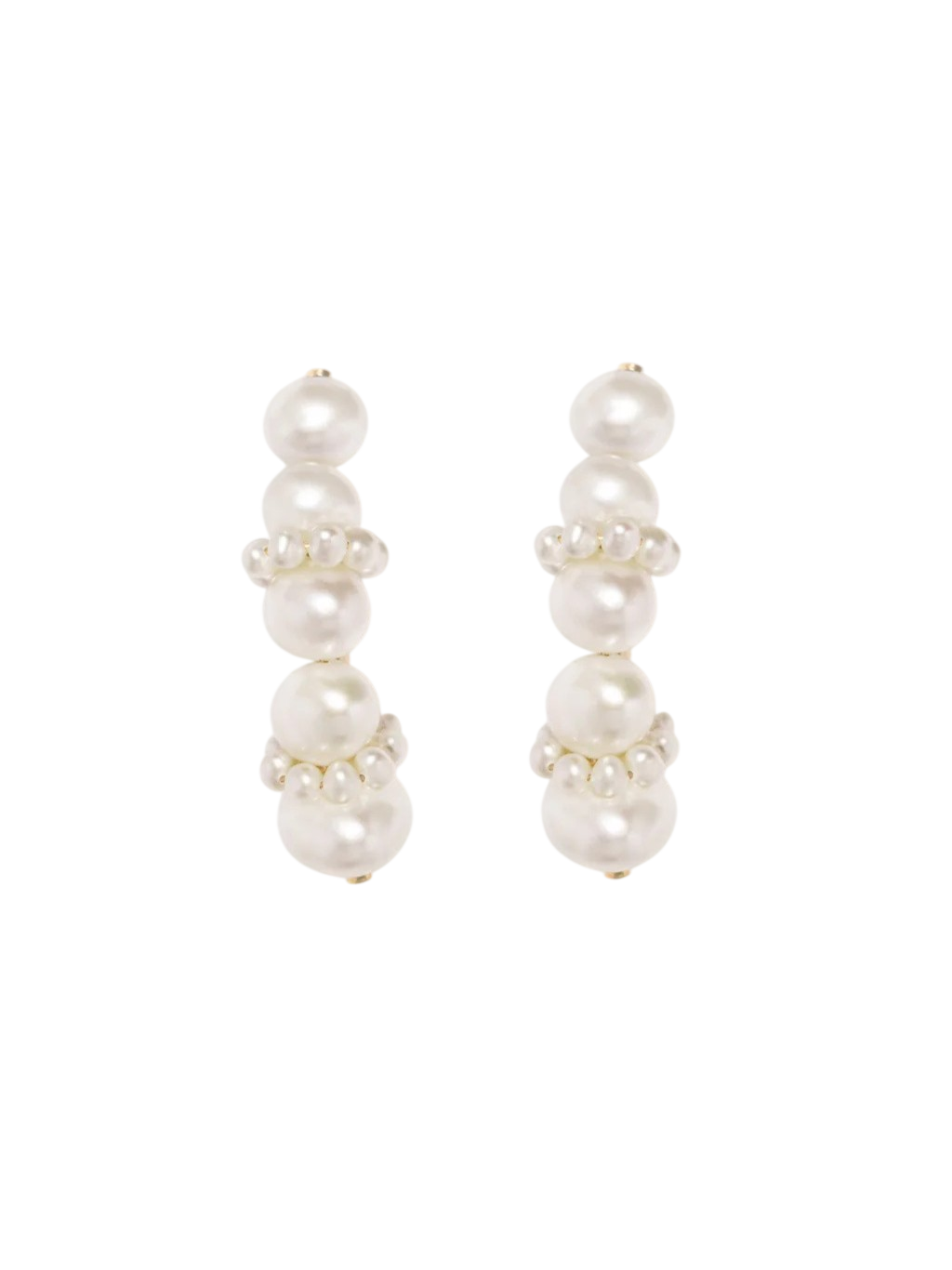 Pearl and Recycled Gold Vermeil Ear Climbers