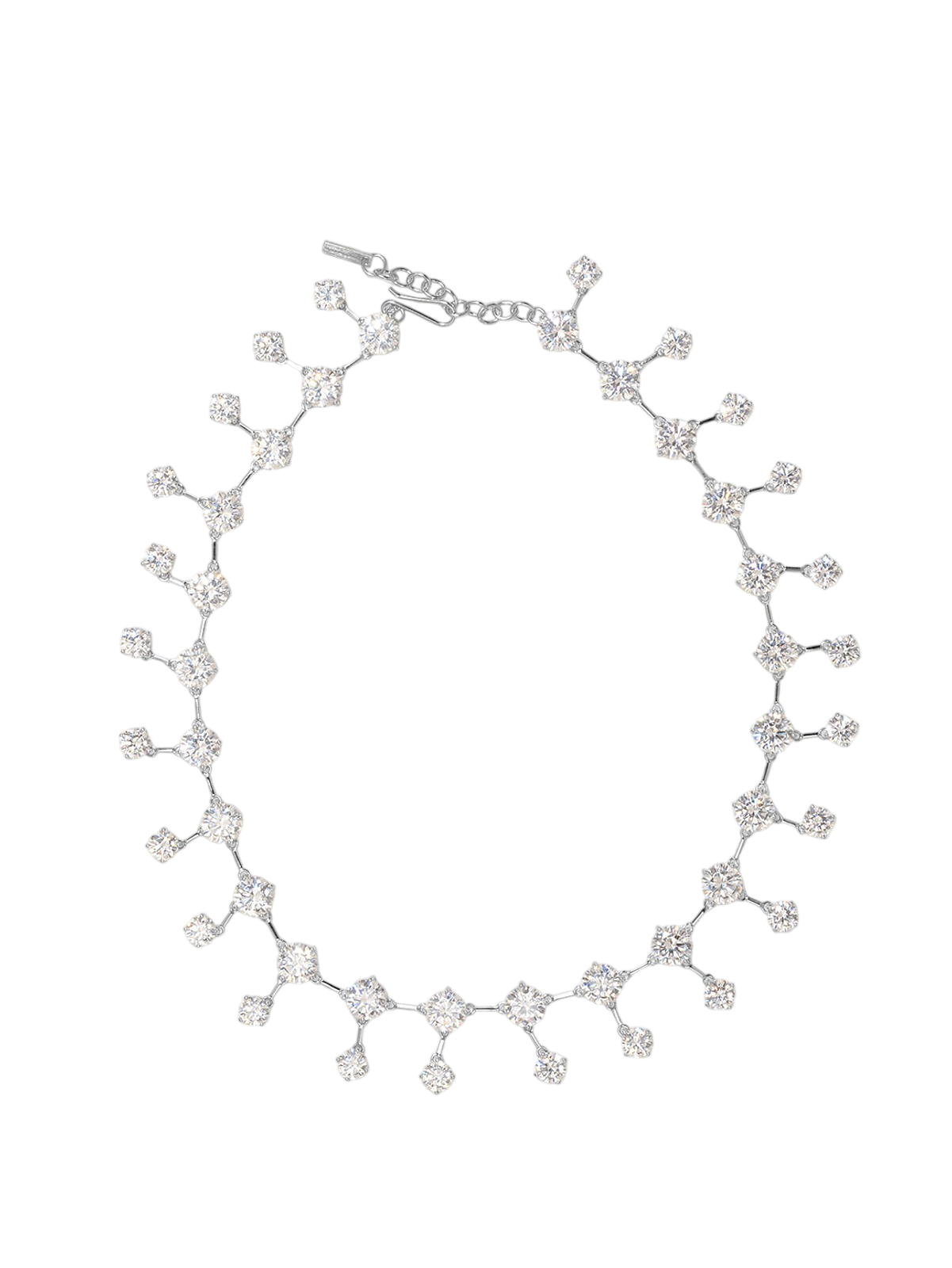 Memory Lane - Zirconia and Recycled Silver Necklace photo