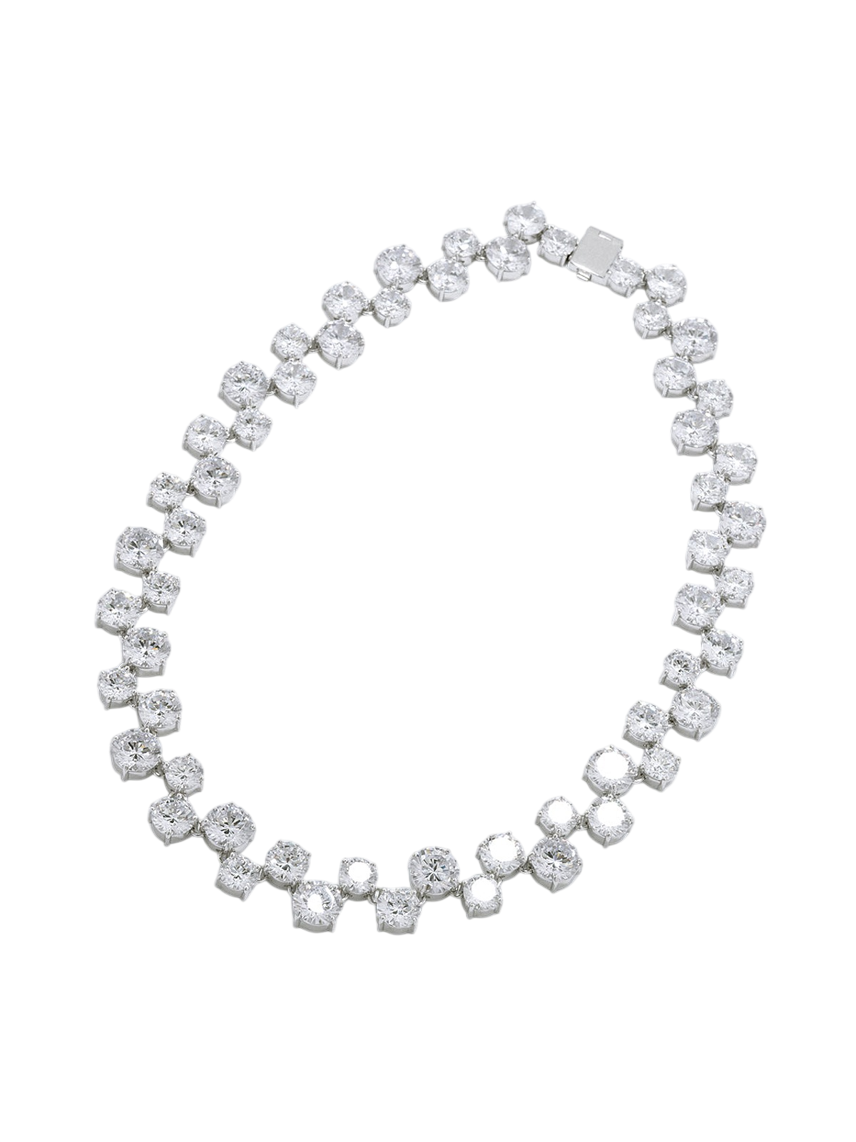 Juggernaut - Zirconia and Rhodium Plated Necklace