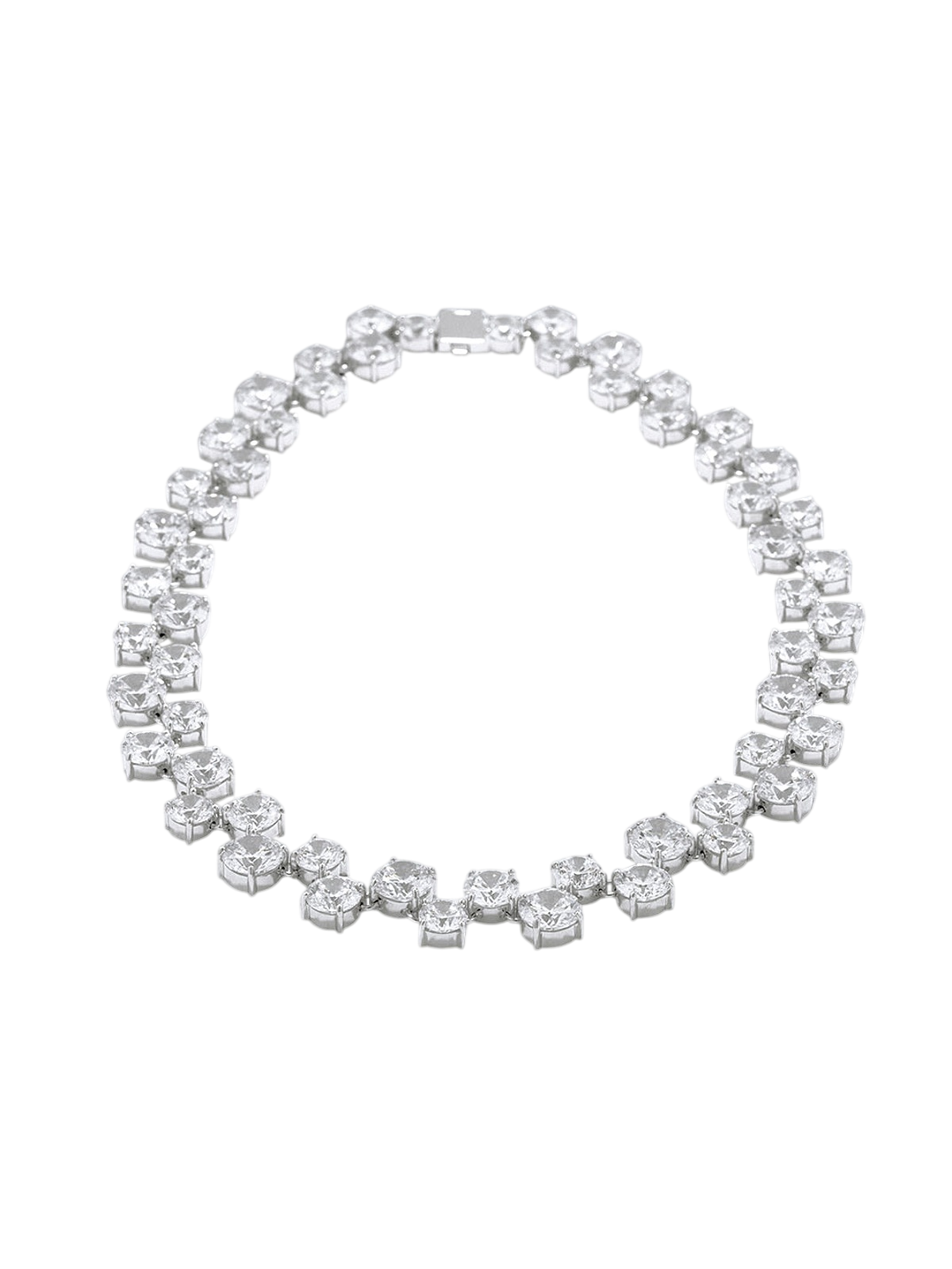 Juggernaut - Zirconia and Rhodium Plated Necklace