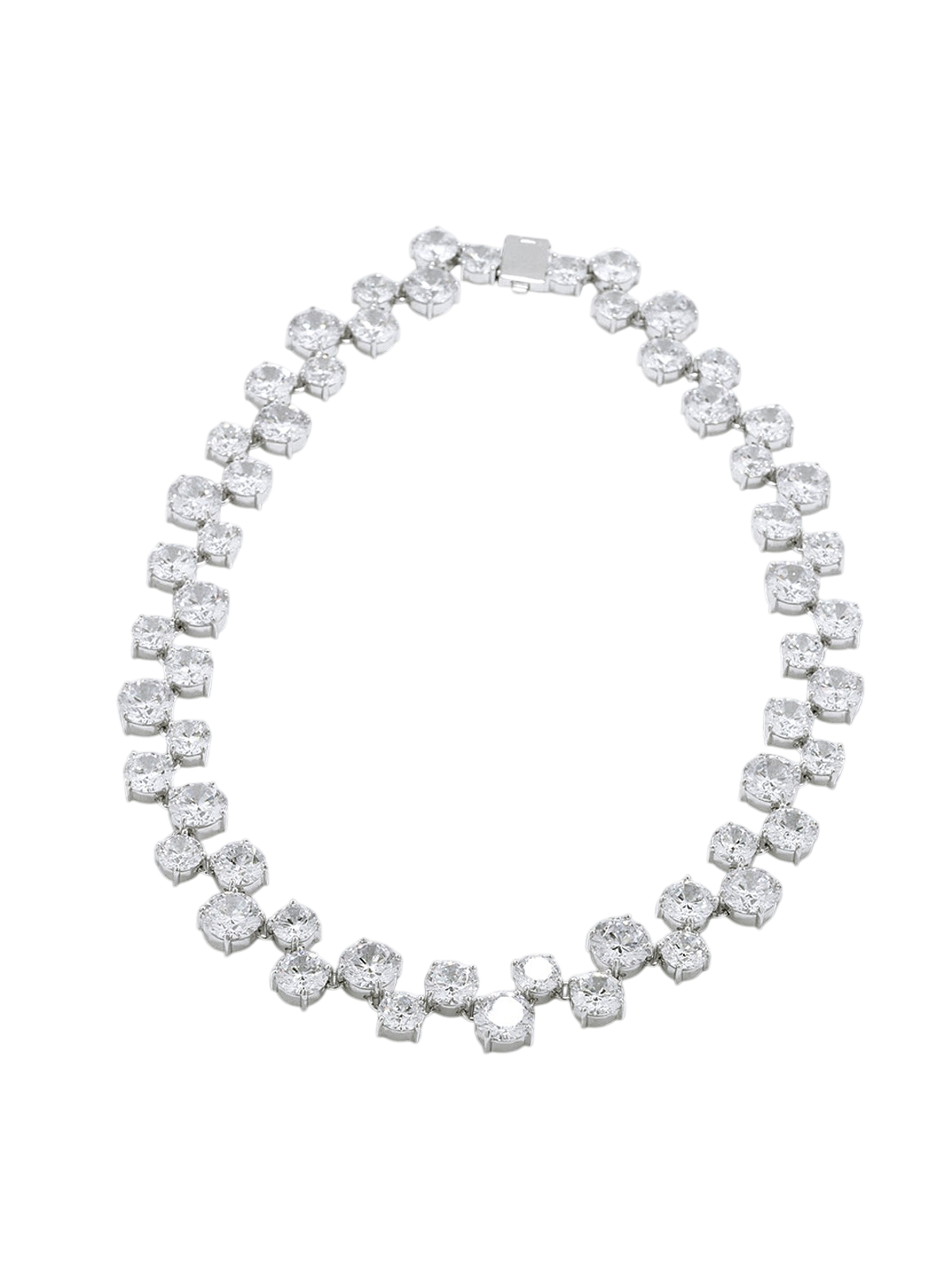 Juggernaut - Zirconia and Rhodium Plated Necklace