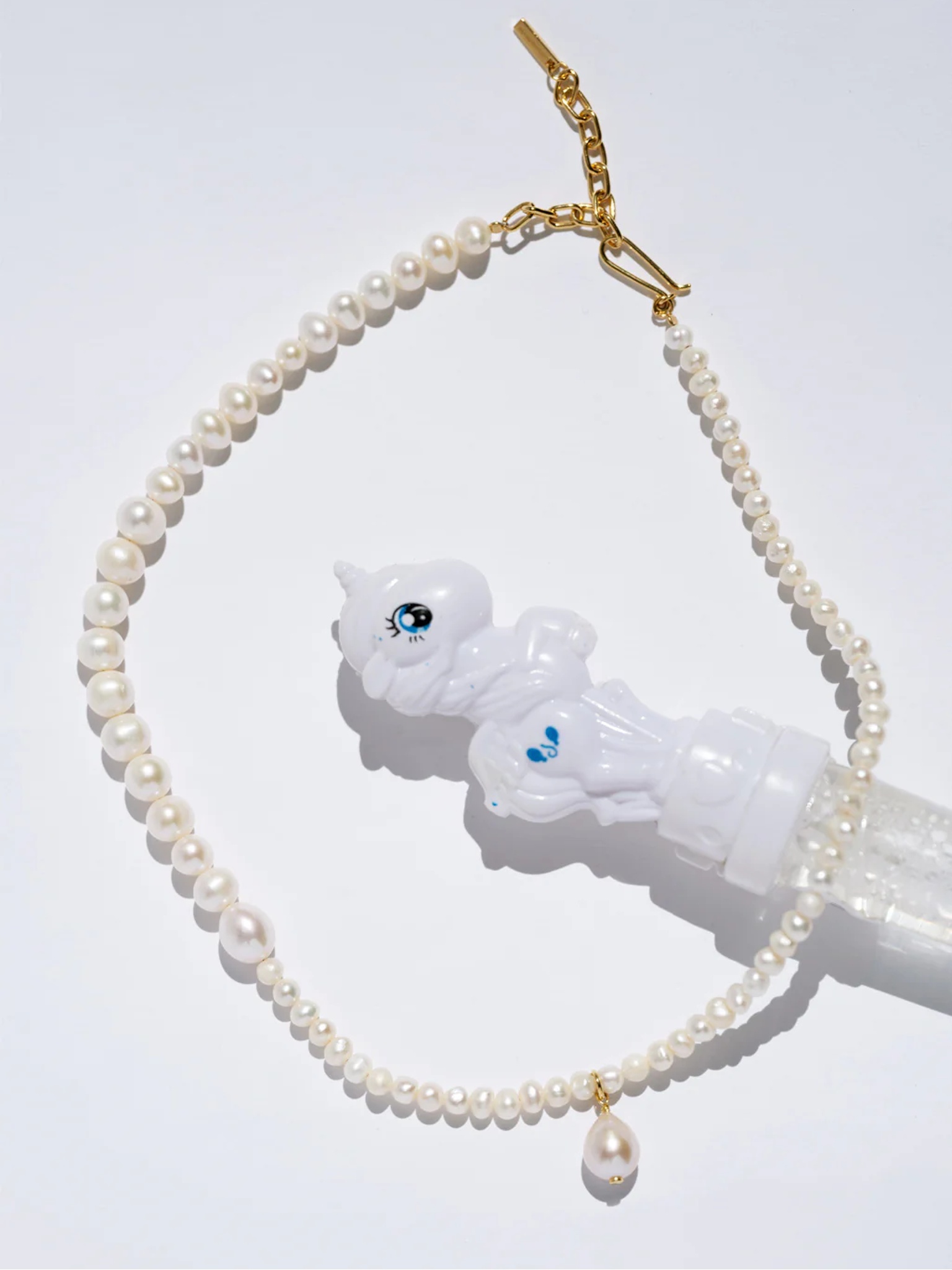 P229 Pearl and Recycled Gold Vermeil Necklace