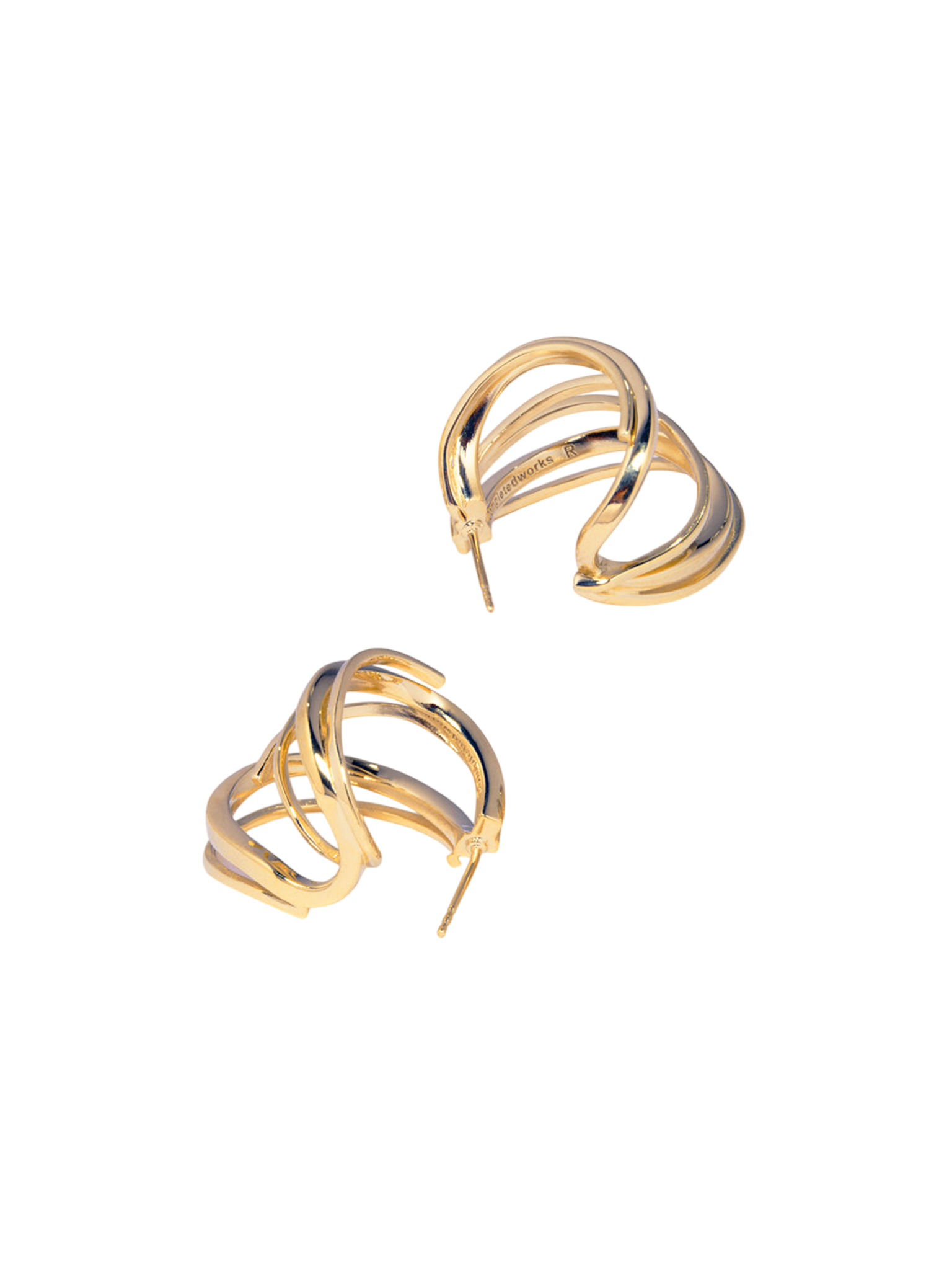 Stratum - recycled gold vermeil earrings