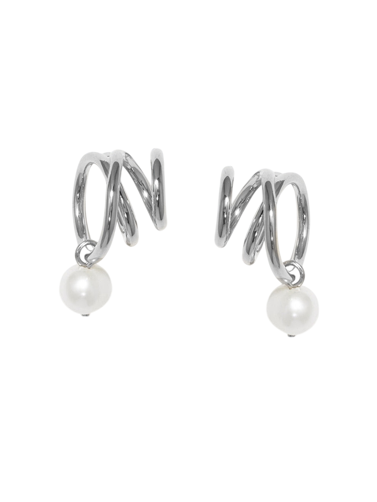 Flow - Pearl and Sterling Silver Earrings photo