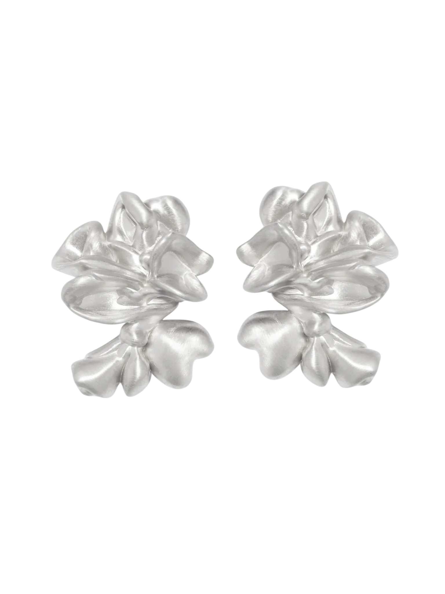 Oversized Splotch Recycled Silver Earrings