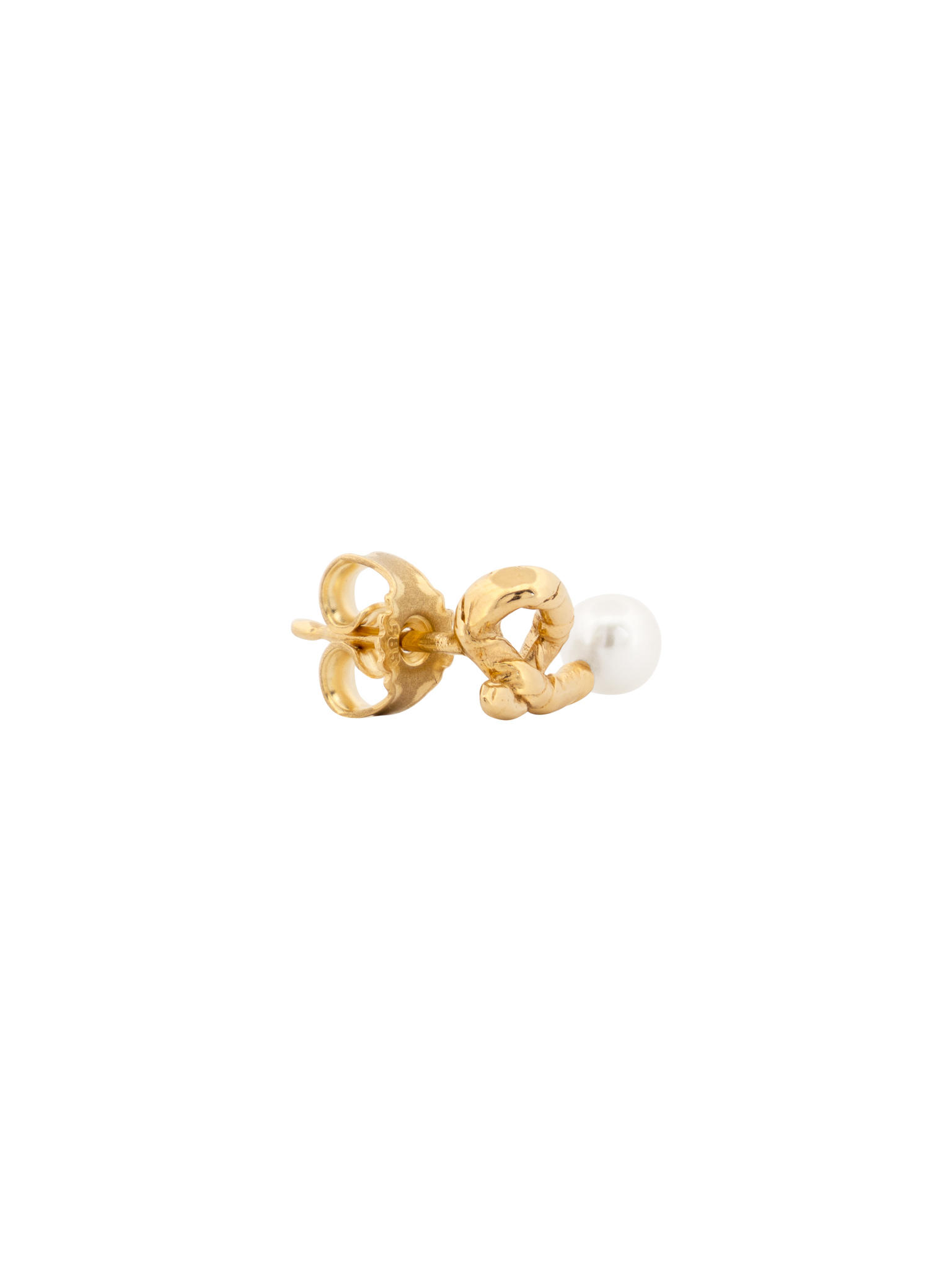 Twig pearl earring