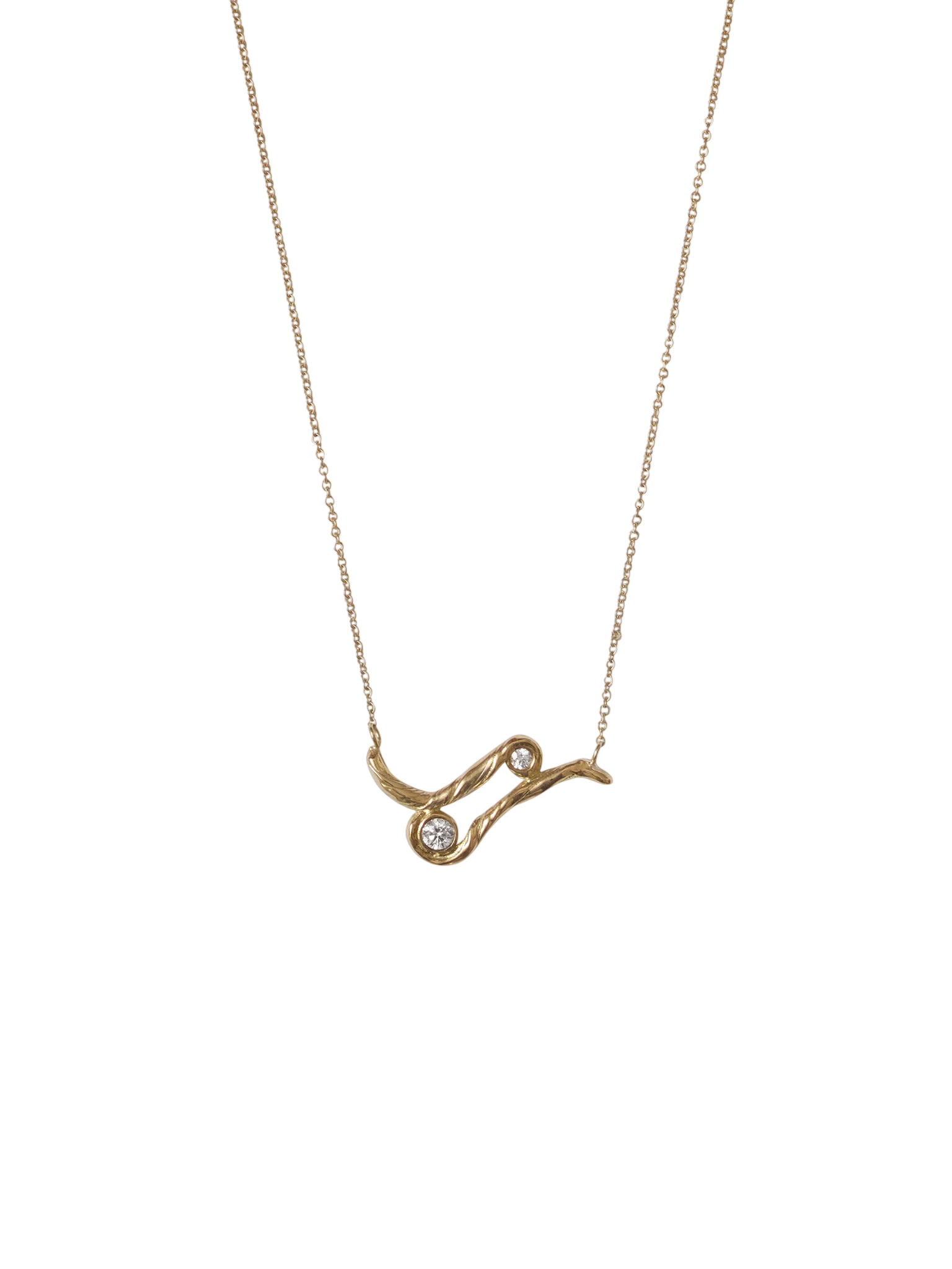 Node diamond necklace