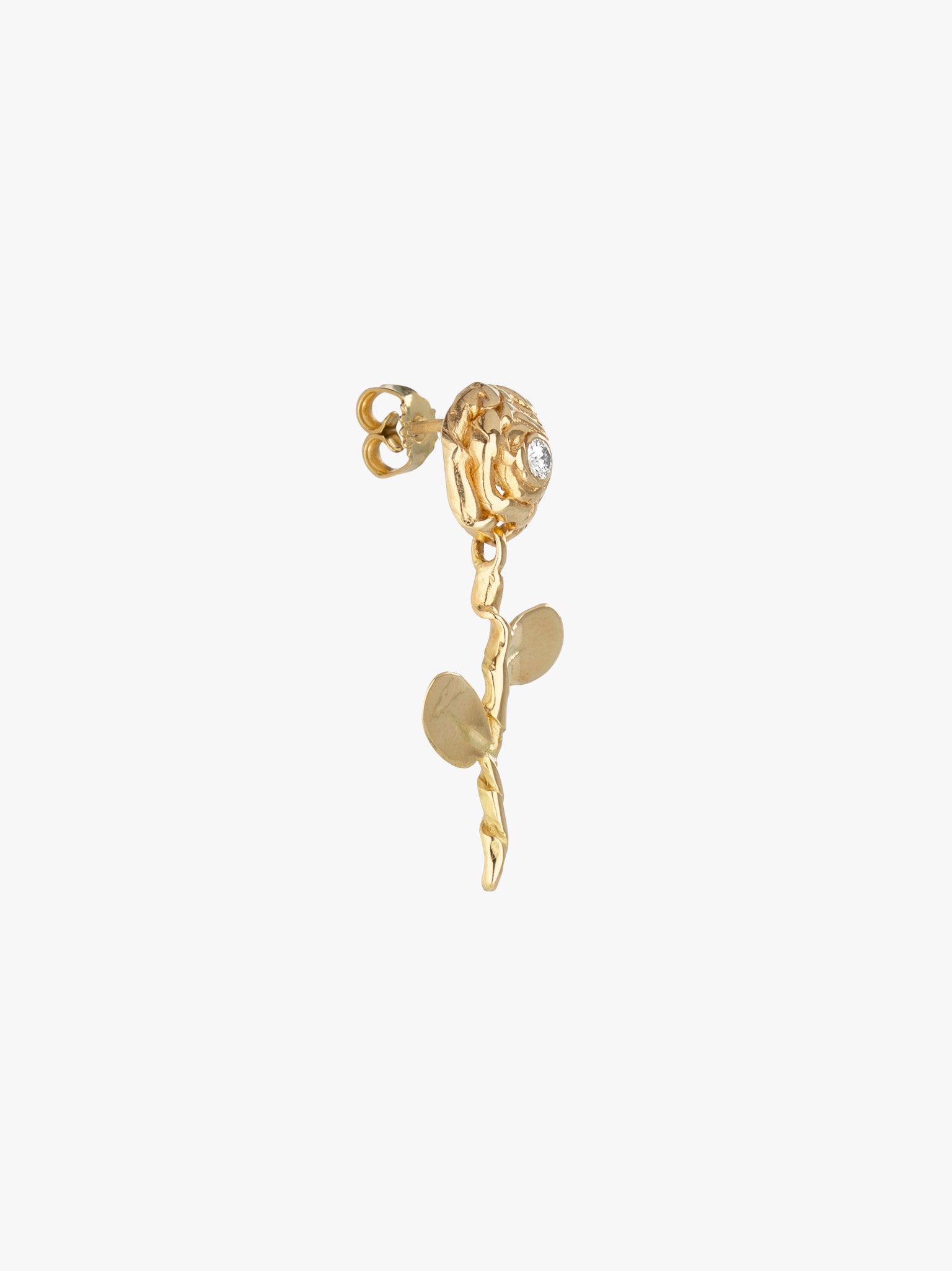 Petite rose diamond earring