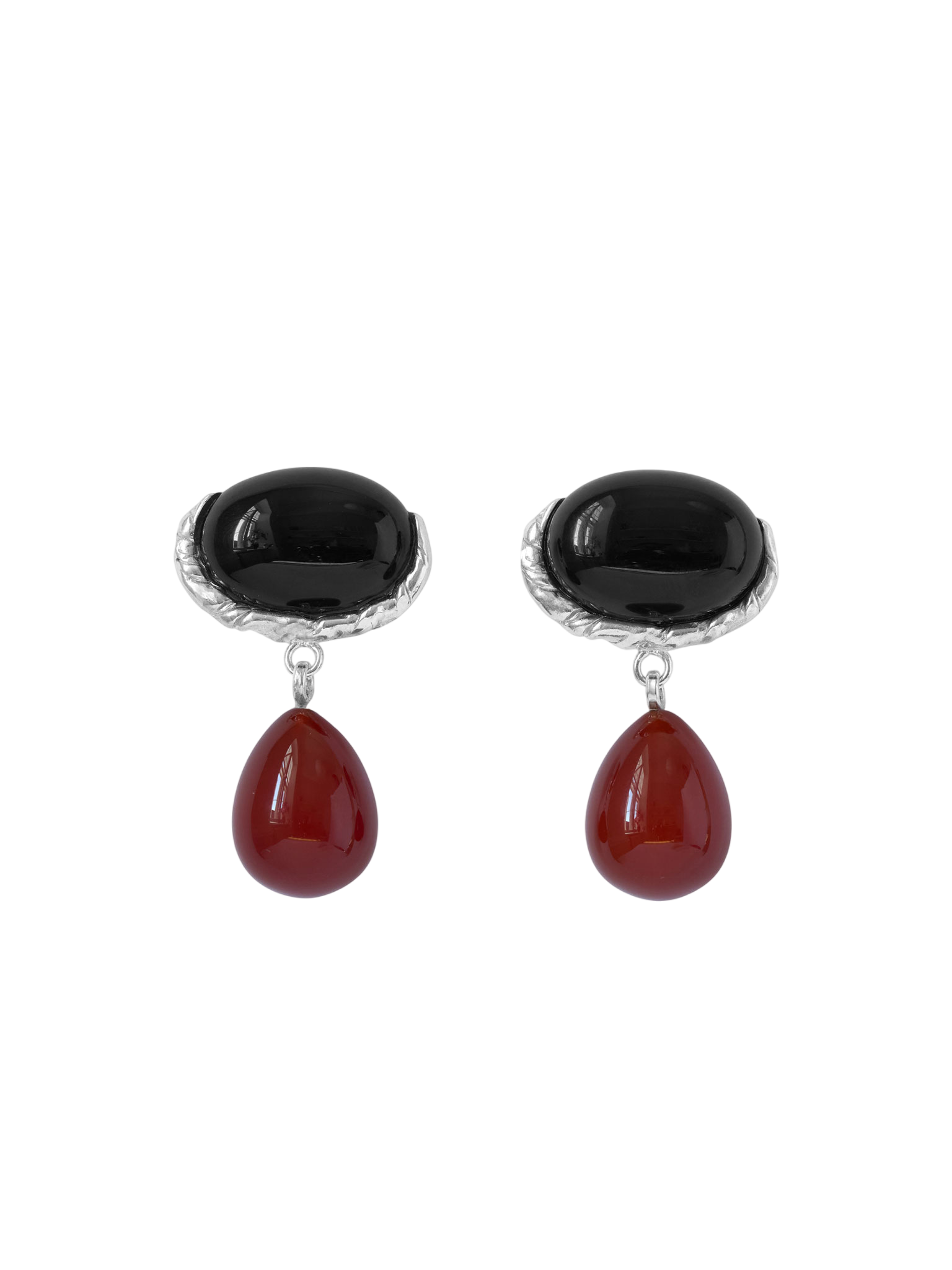 Embleme black cherry earrings