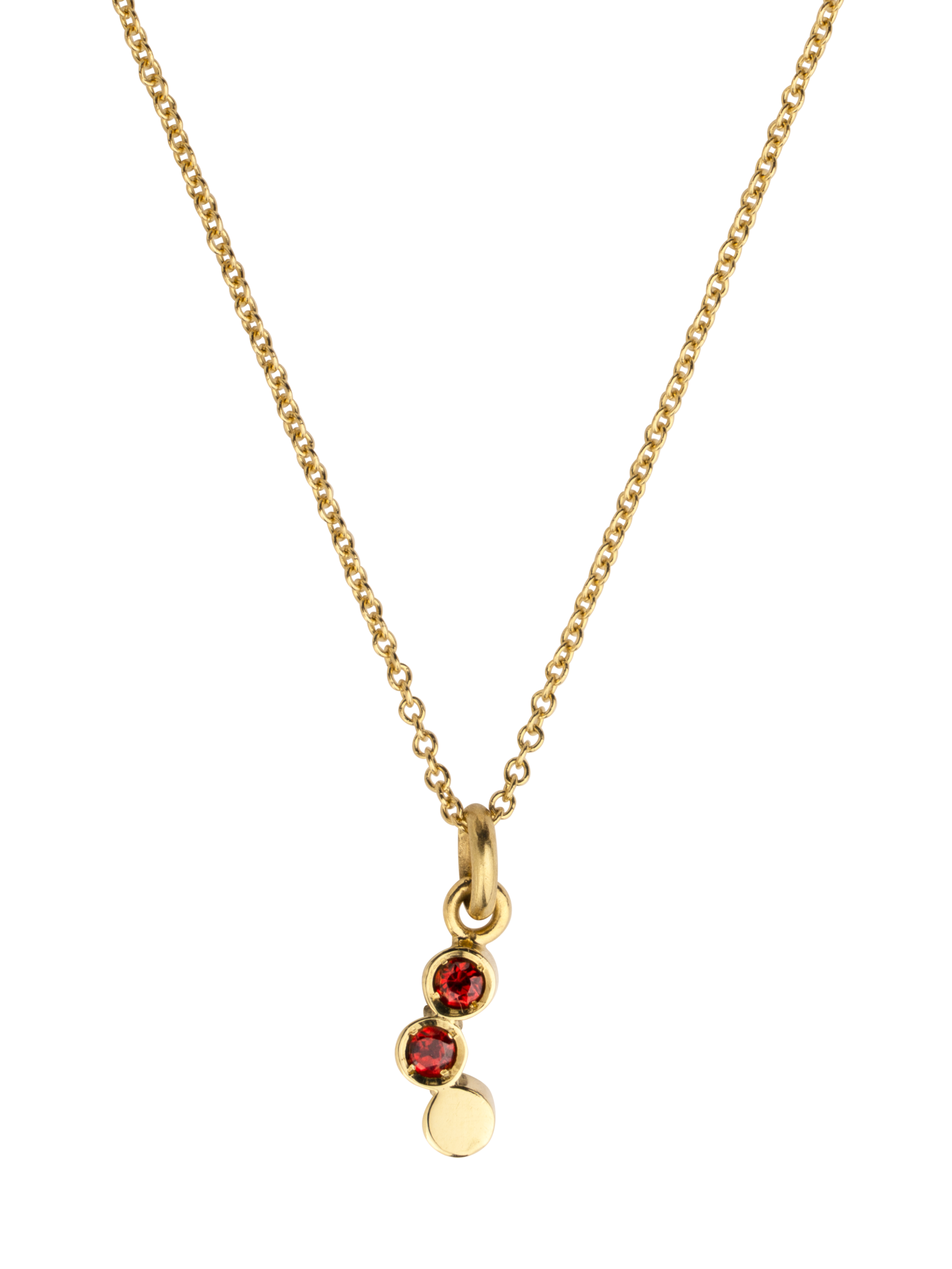 Sofia amulet yellow gold & garnet