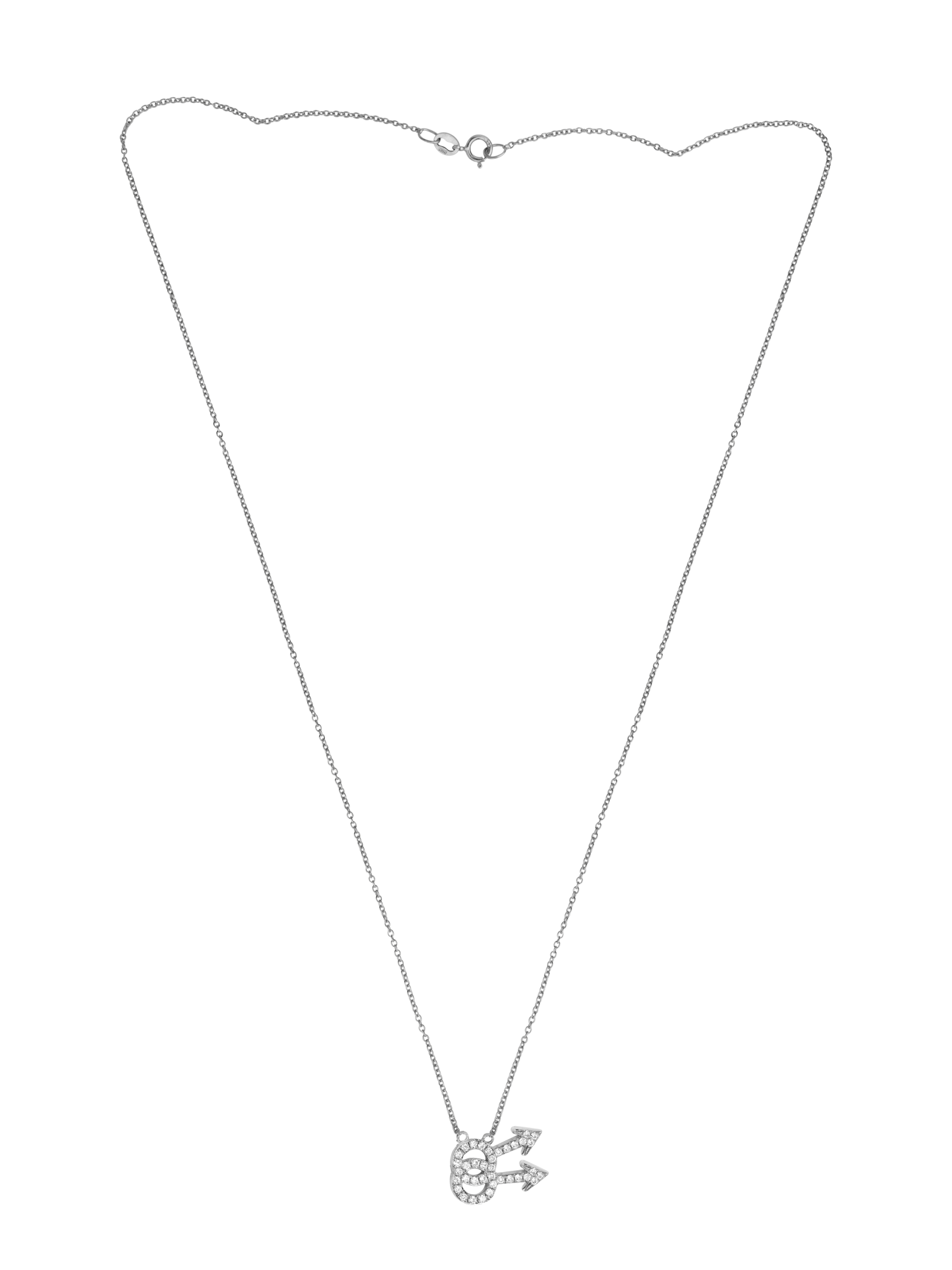 Pavé gay symbol necklace