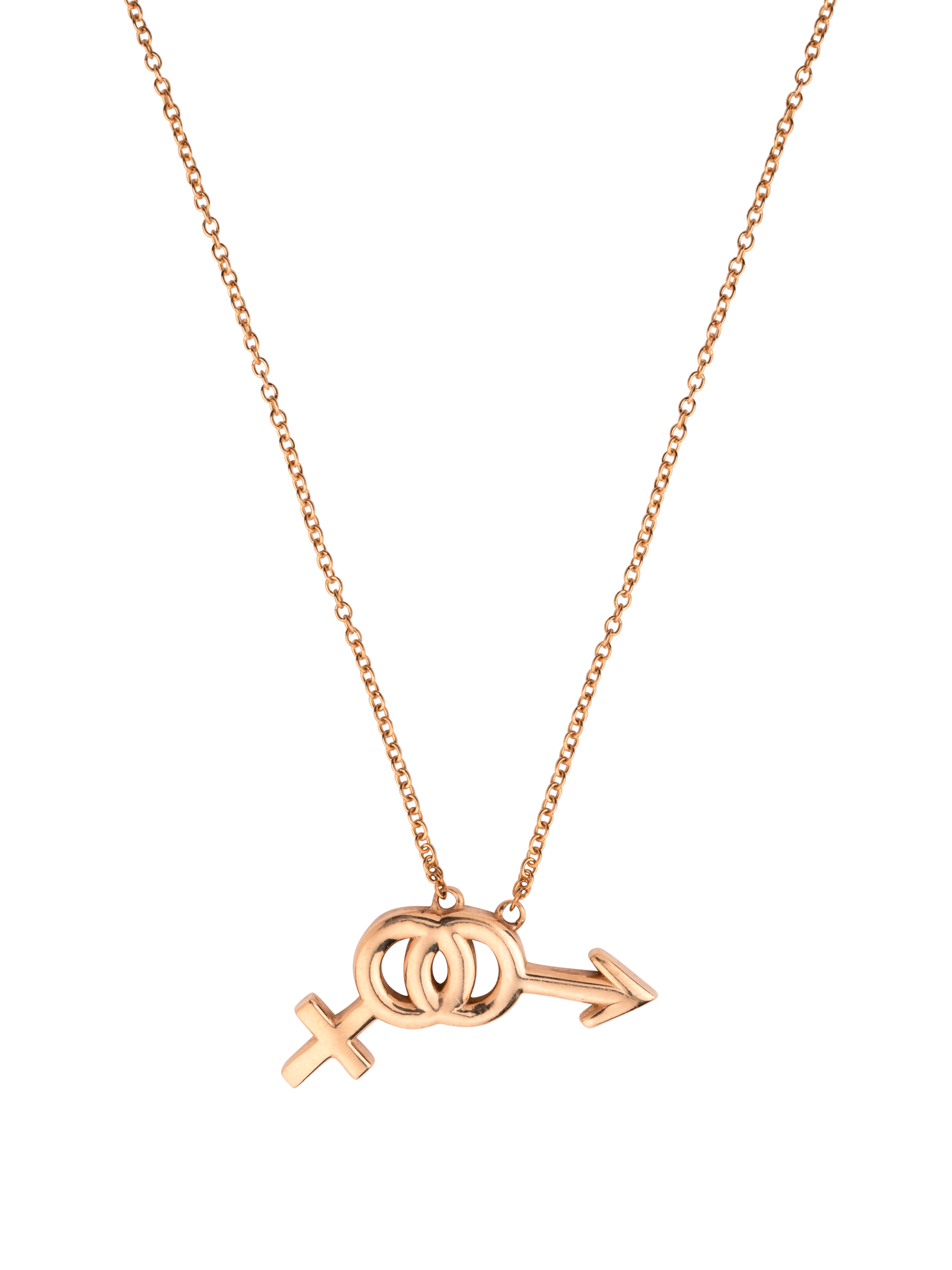 Bisexual symbol necklace
