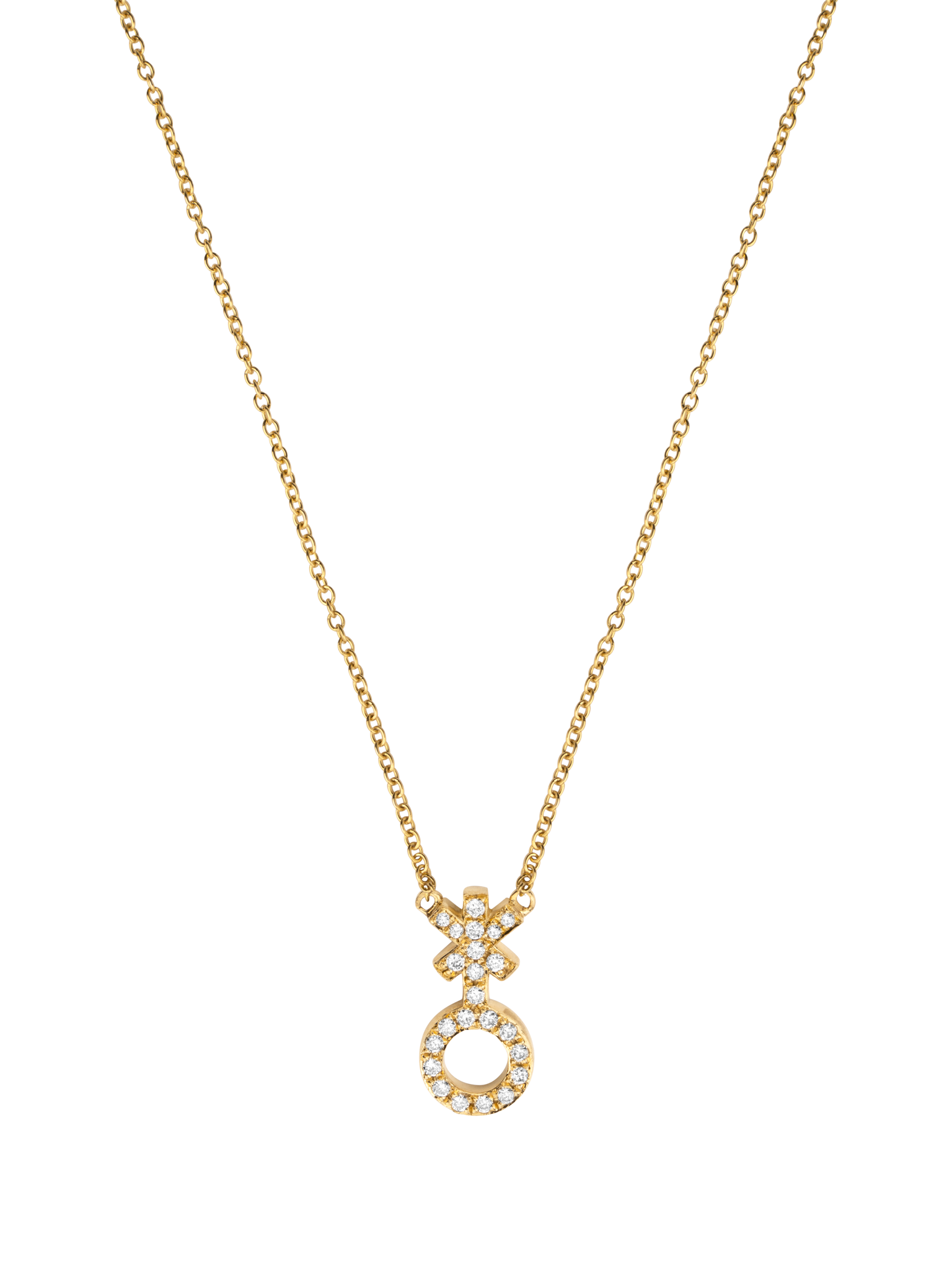 Pavé non-binary symbol necklace