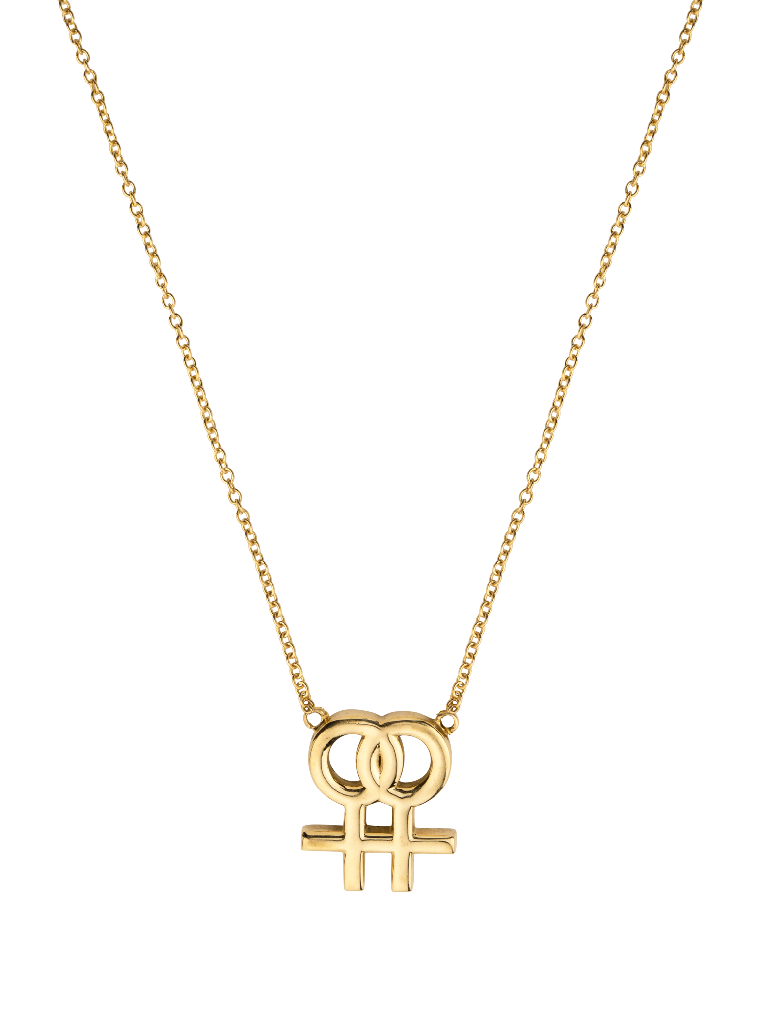Lesbian symbol necklace