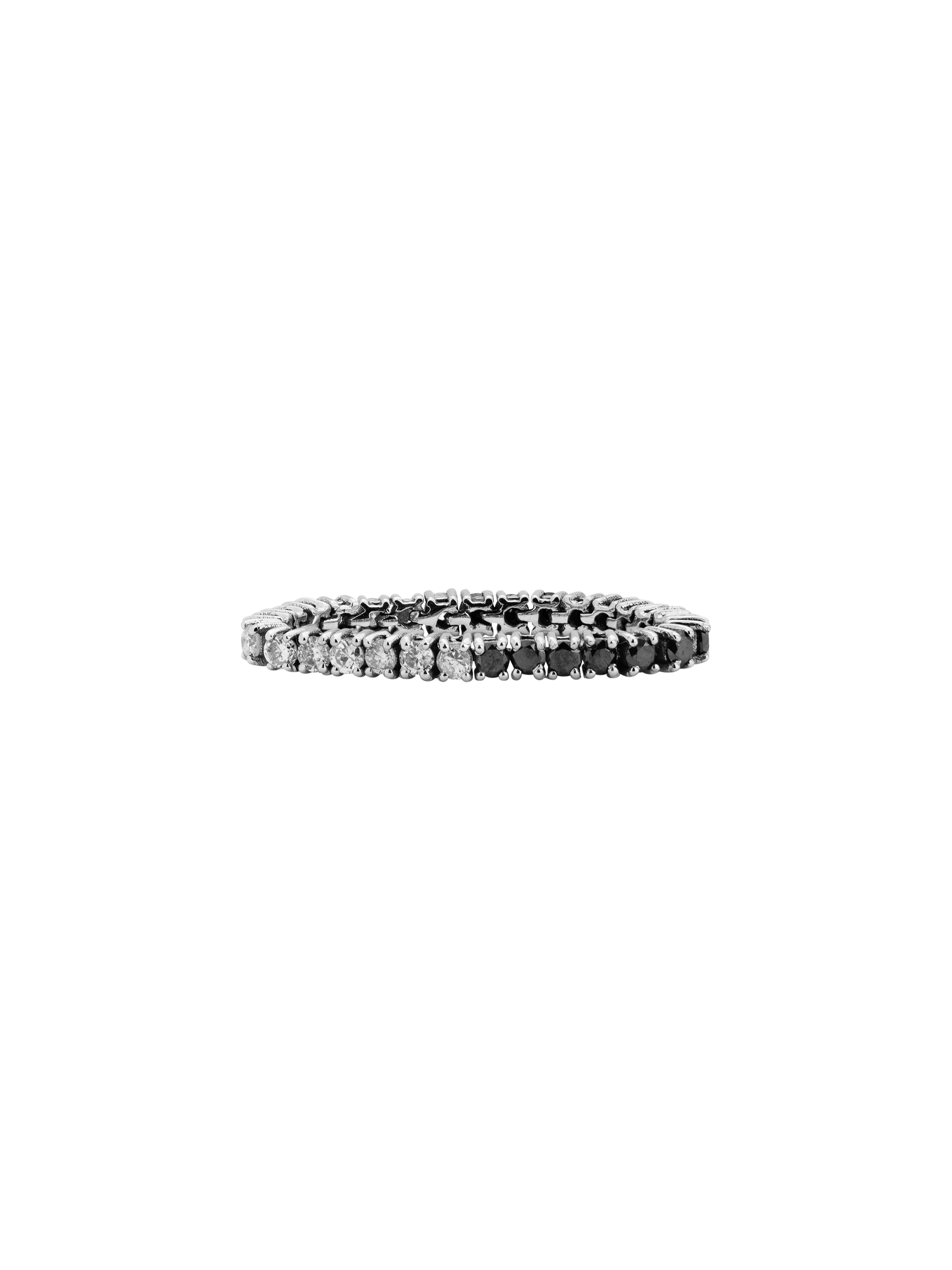 Eco-fine optical ring with diamonds