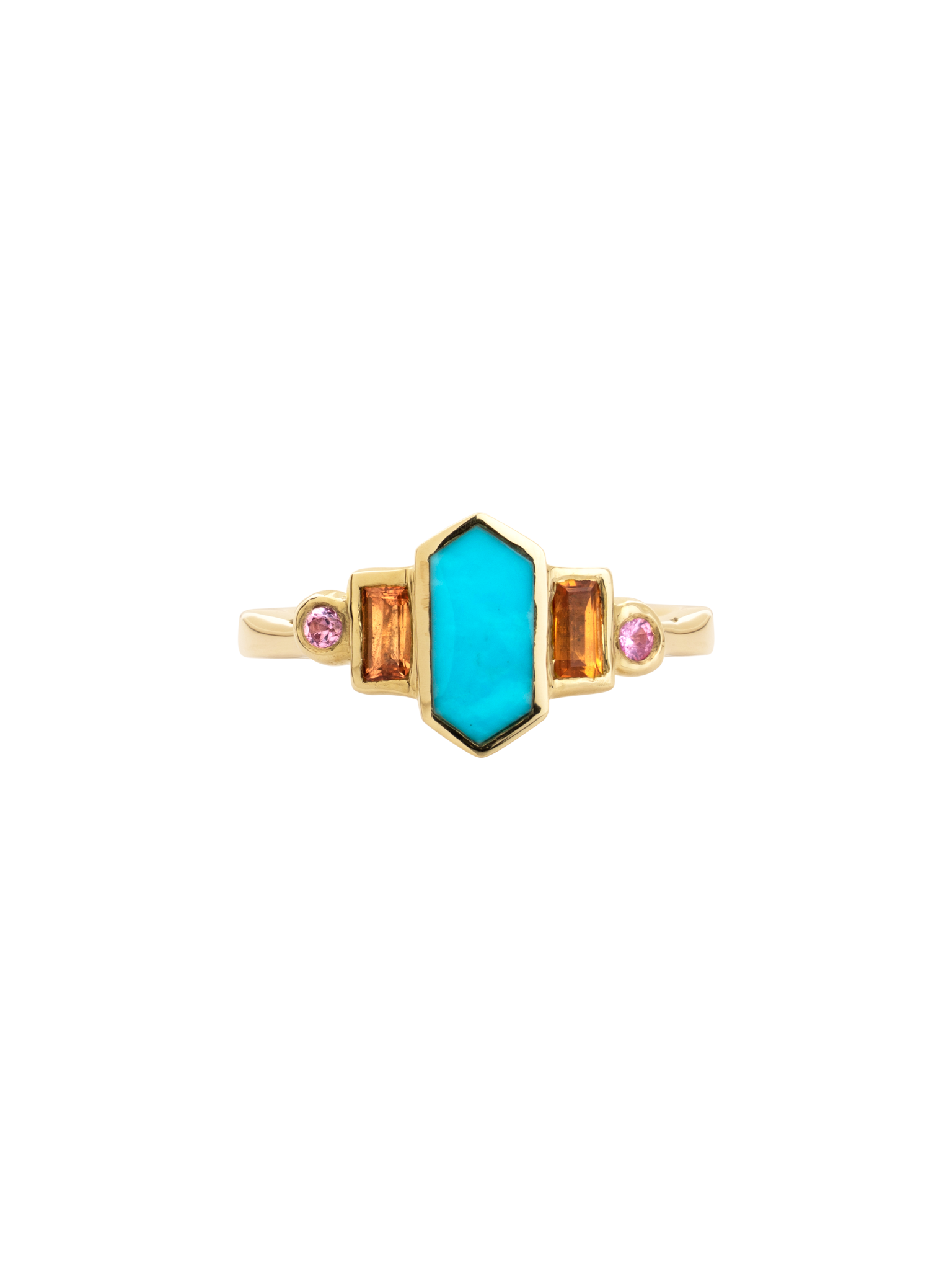 Turquoise and sapphire ring
