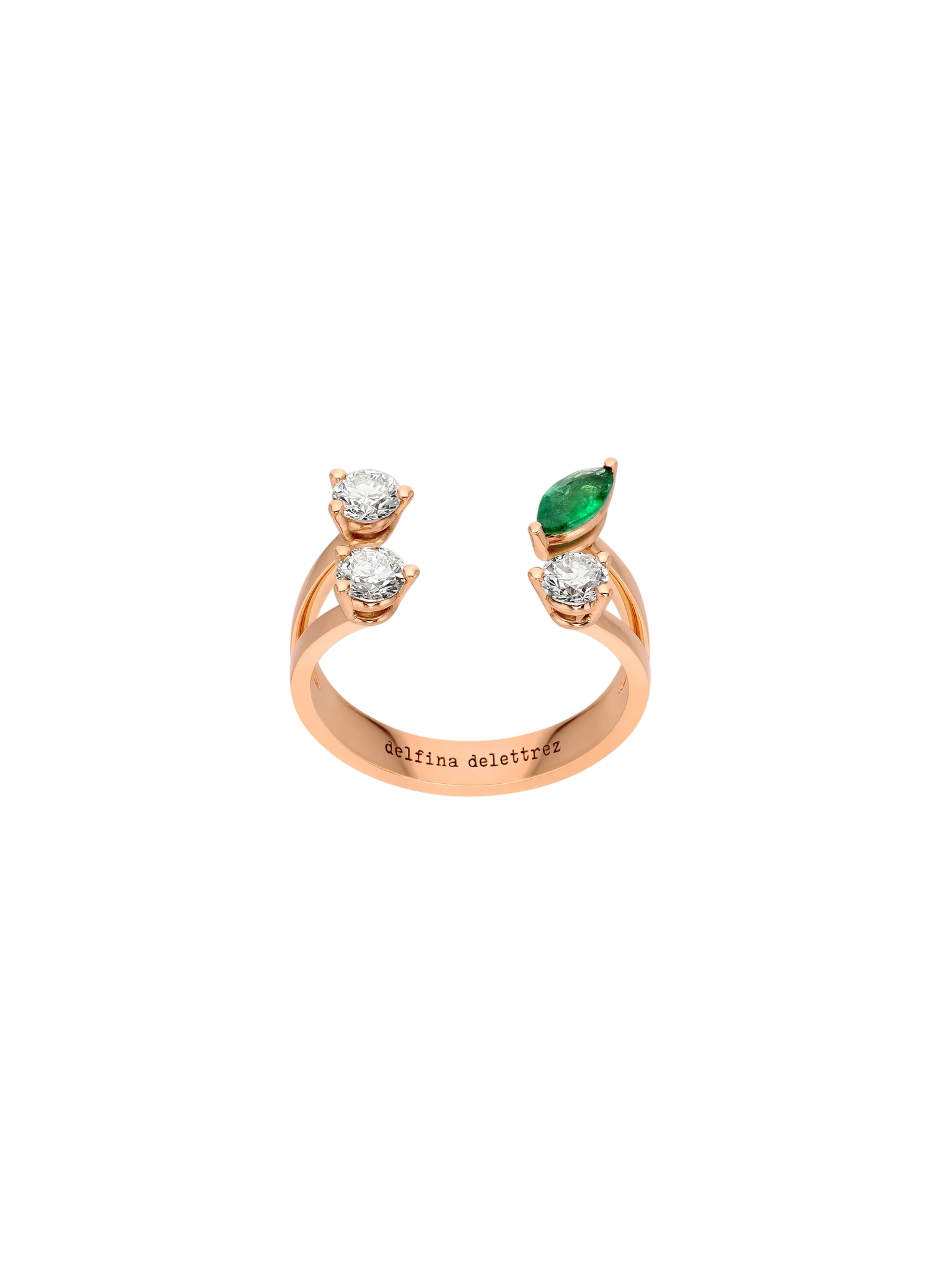 Dots emerald ring