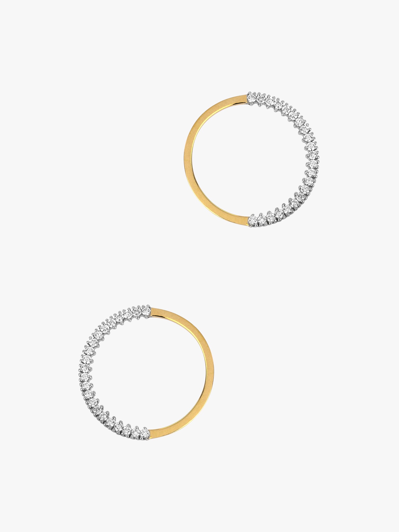 Diamond tennis earrings