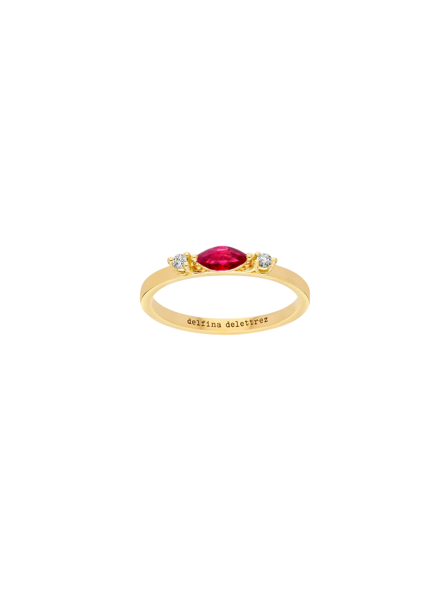 Dancing Diamonds marquise ring ruby