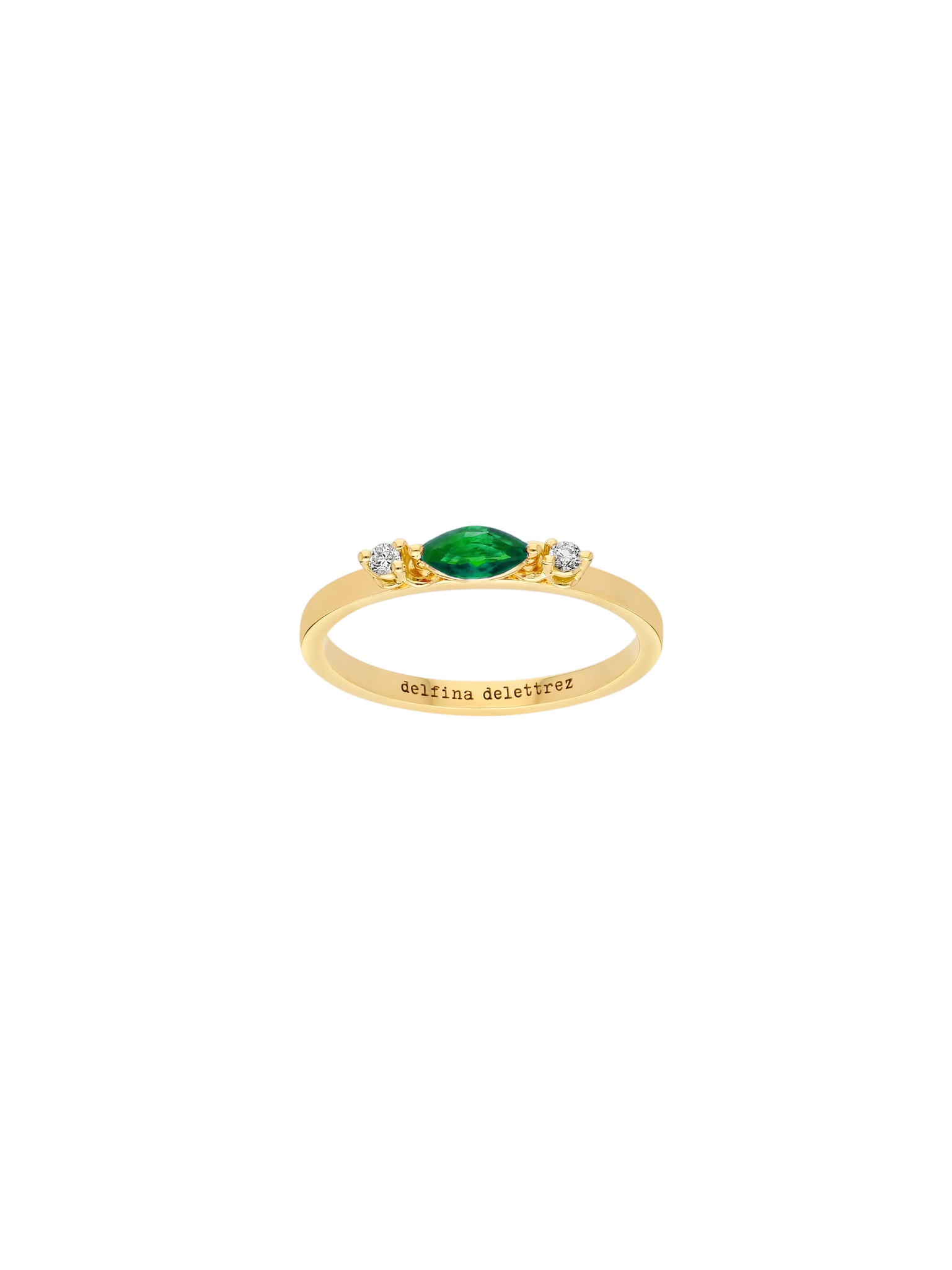 Dancing Diamonds marquise ring emerald