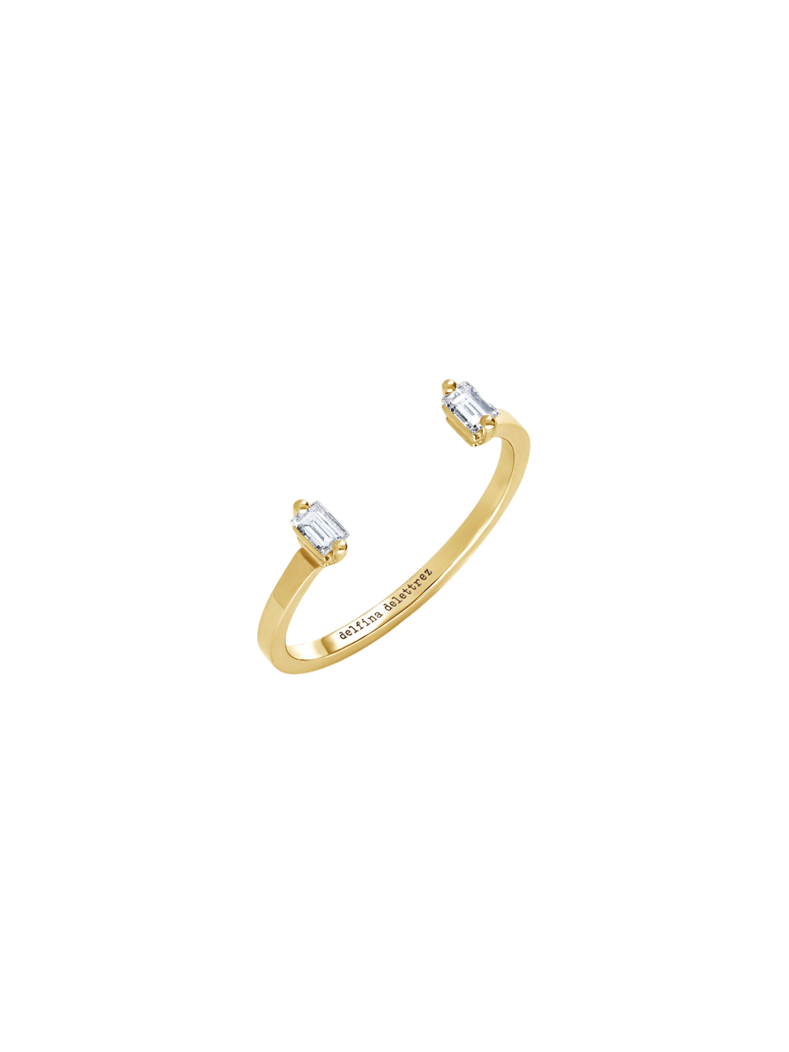 Baguette dots ring