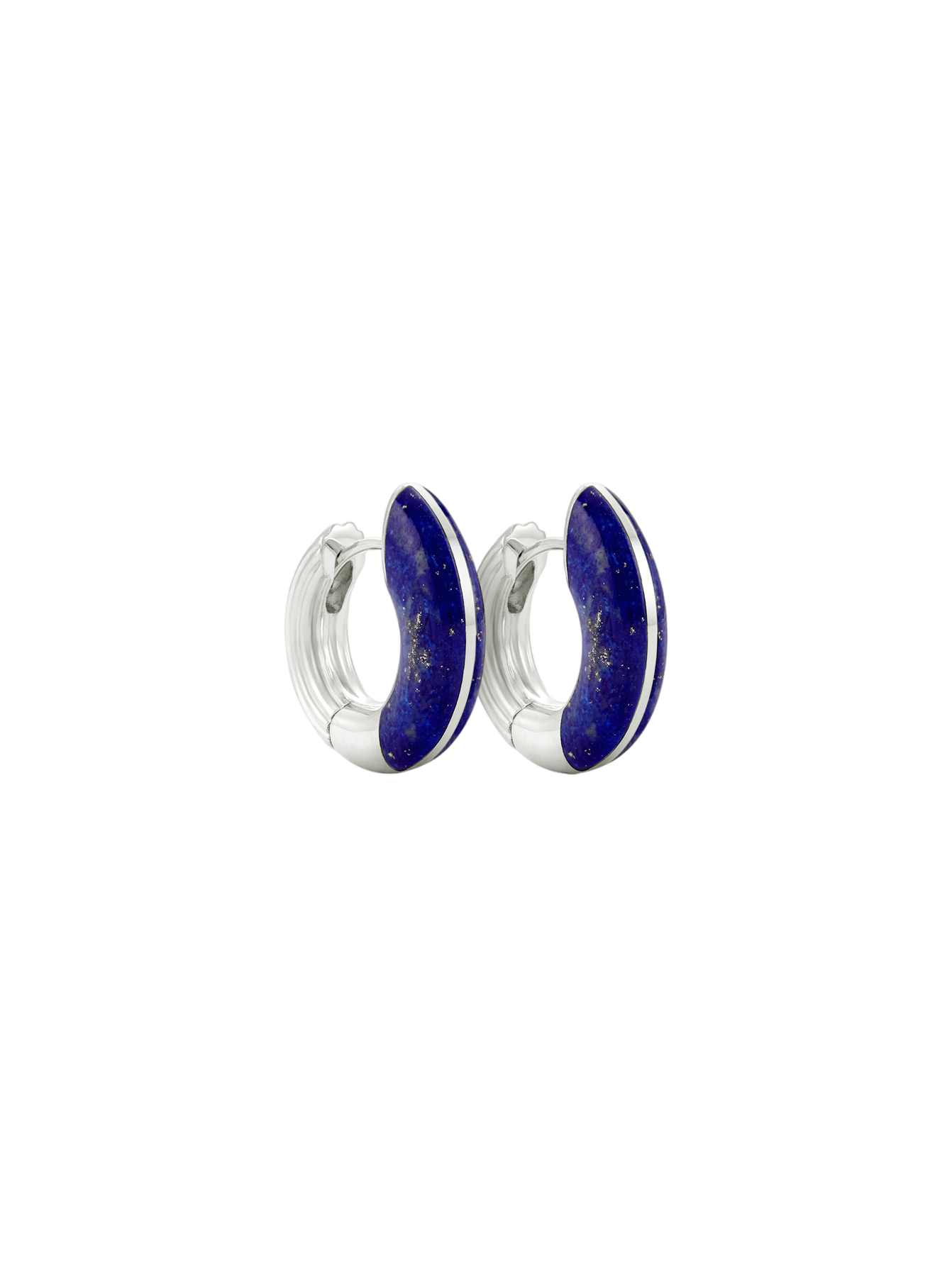 Locus solus hoops - lapis lazuli & sterling silver