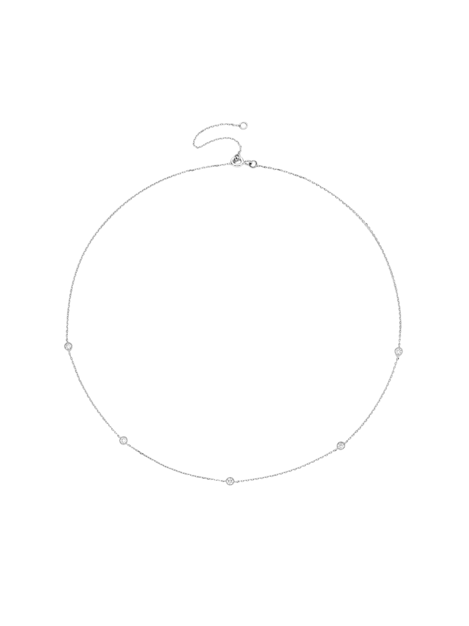 Scattered lab-grown diamond necklace