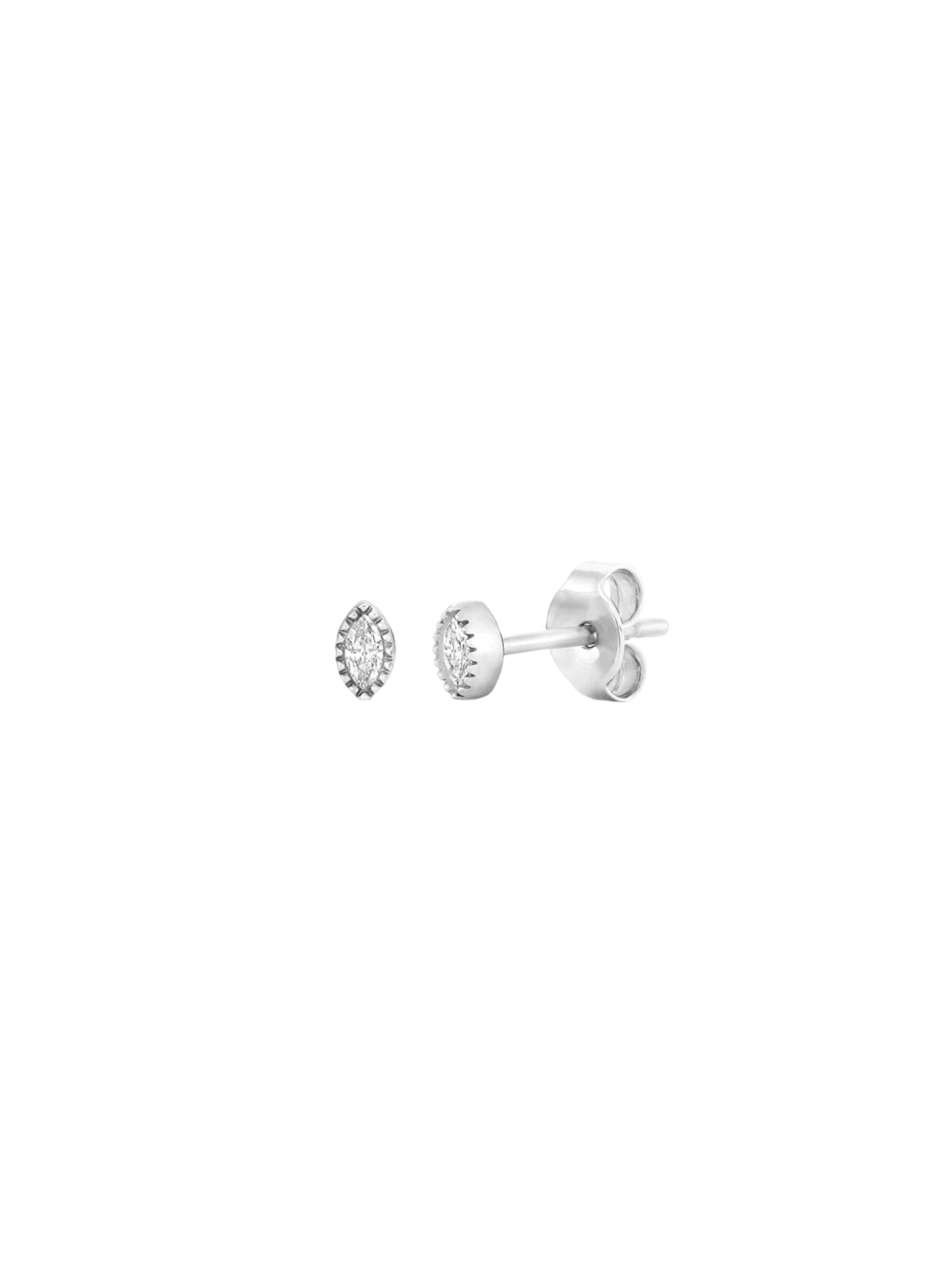 9k jasmine lab-created diamond marquise small stud