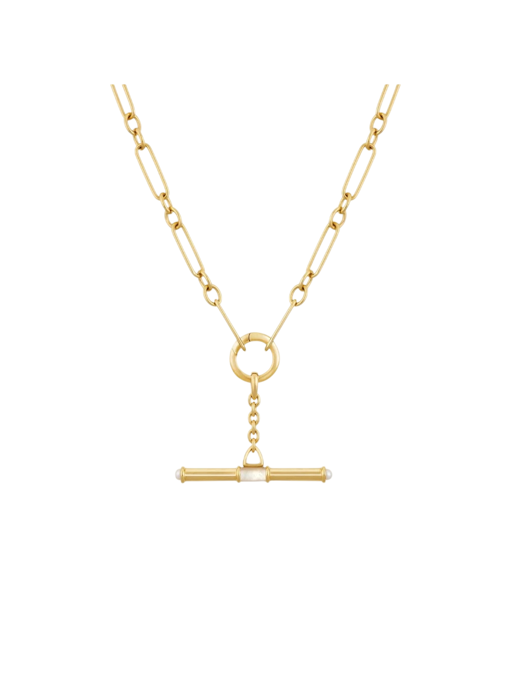 Mother of pearl t-bar necklace