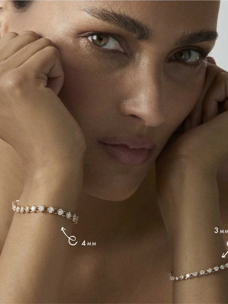 Shuga 4mm lab created diamond tennis bracelet