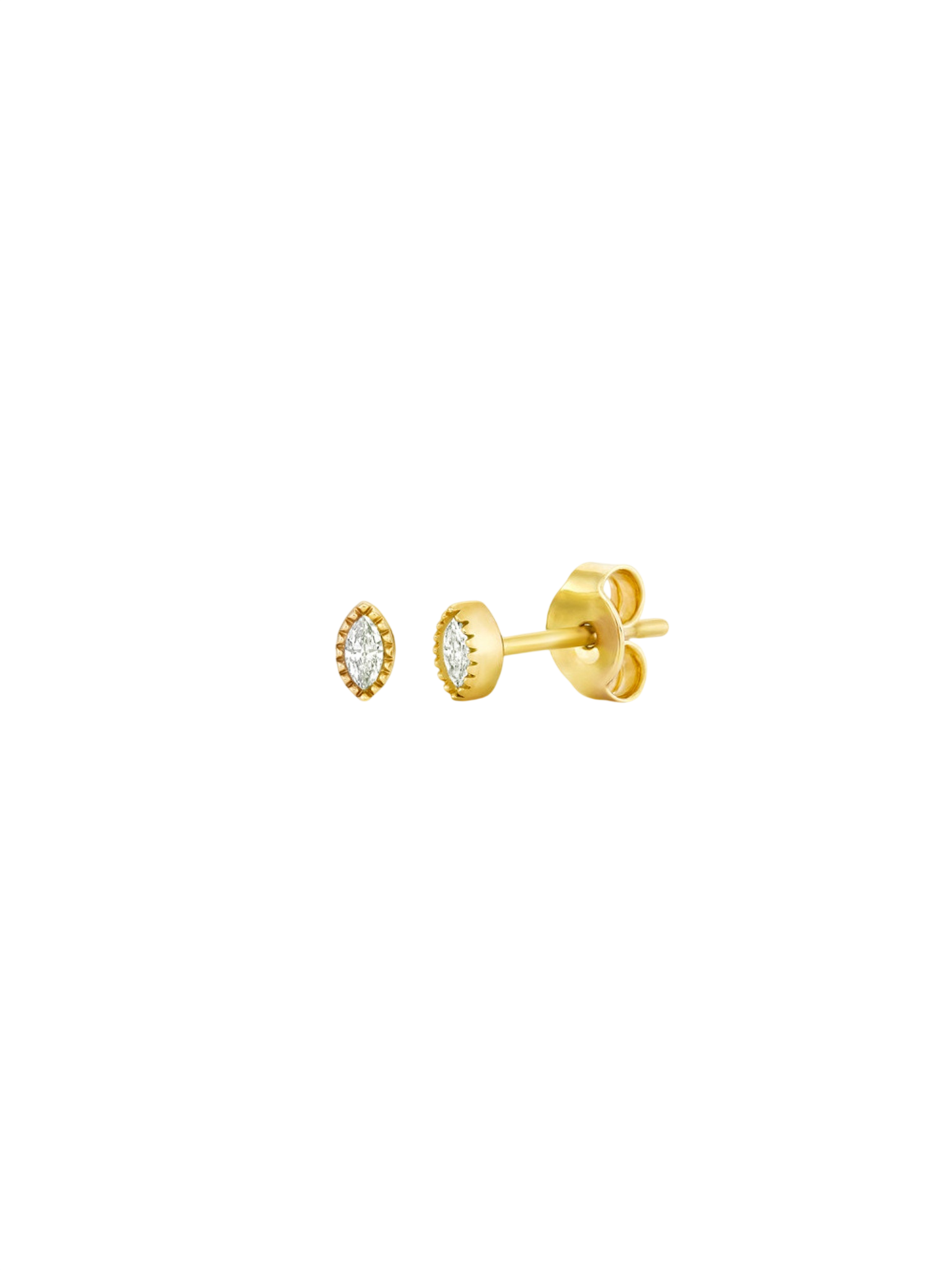 9k jasmine lab-created diamond marquise small stud