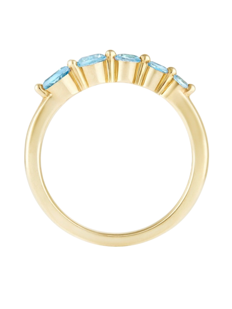 Shuga swiss blue topaz graduated ring