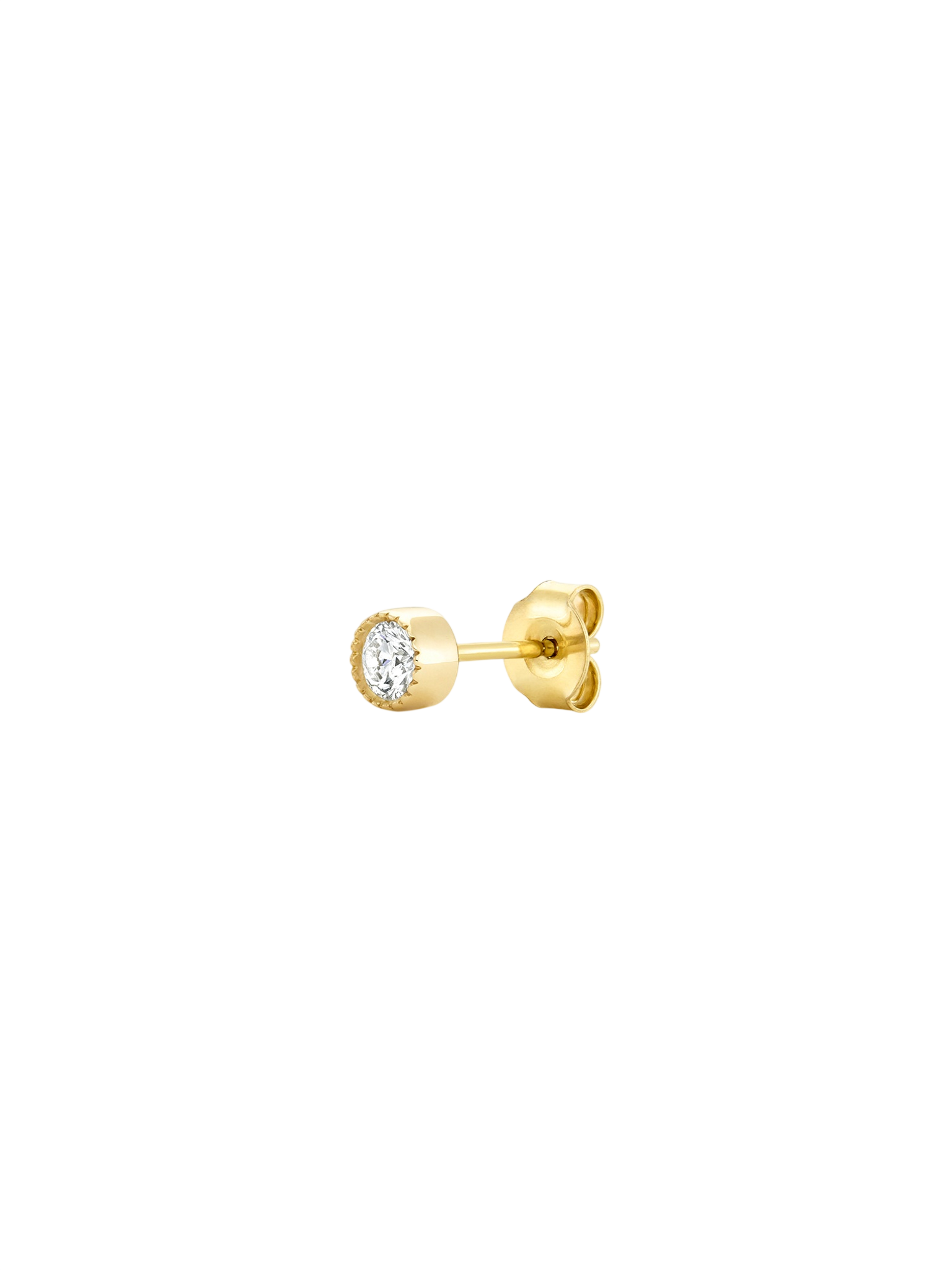 Single 9k jasmine lab-created diamond large round stud