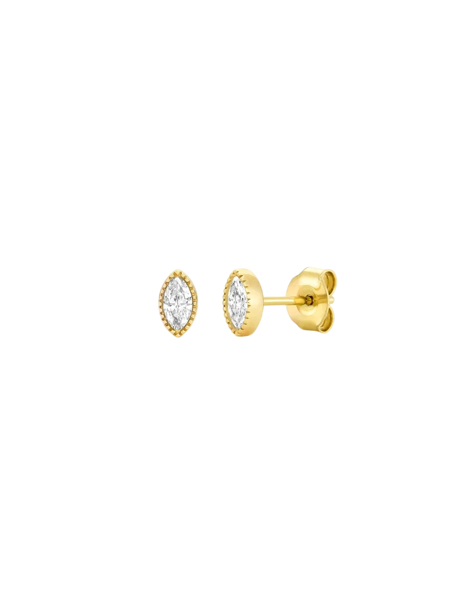 Marquise lab-grown diamond stud earrings